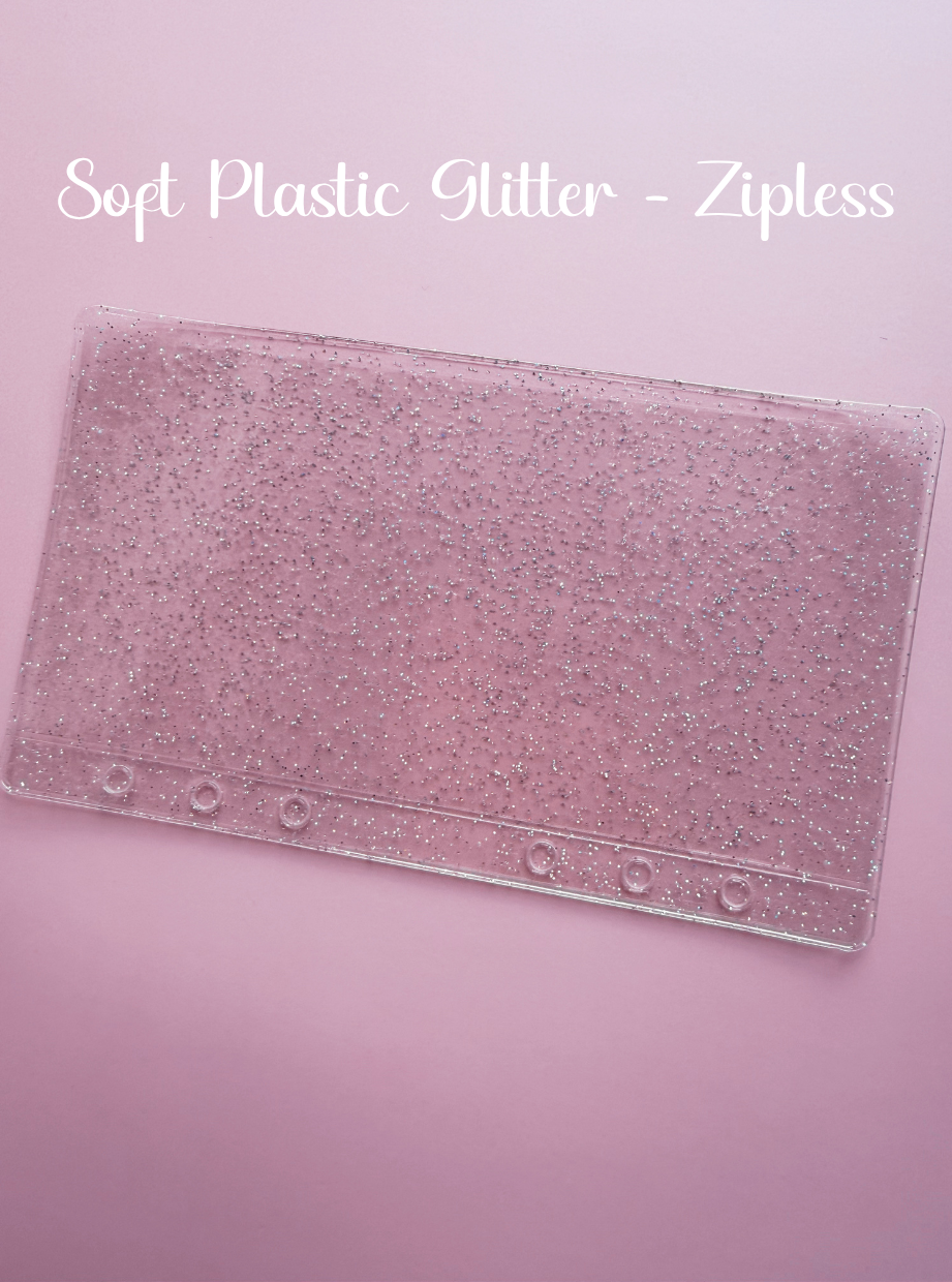 5 Glitter Zipless Envelopes