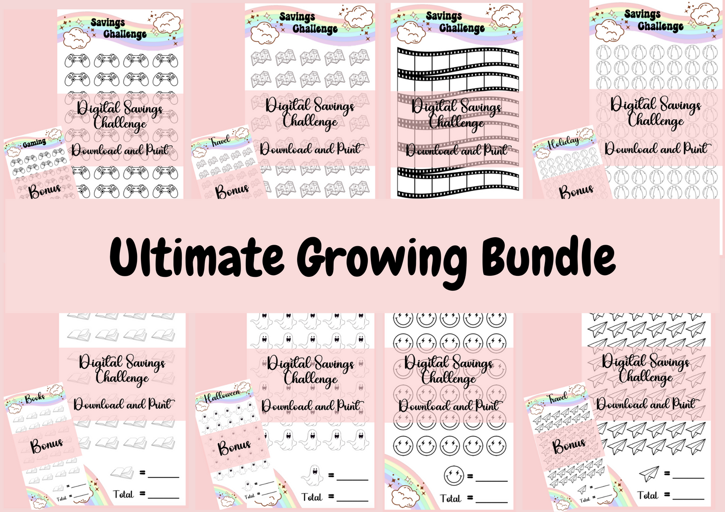 The Ultimate Growing Digital Saving Tracker Bundle