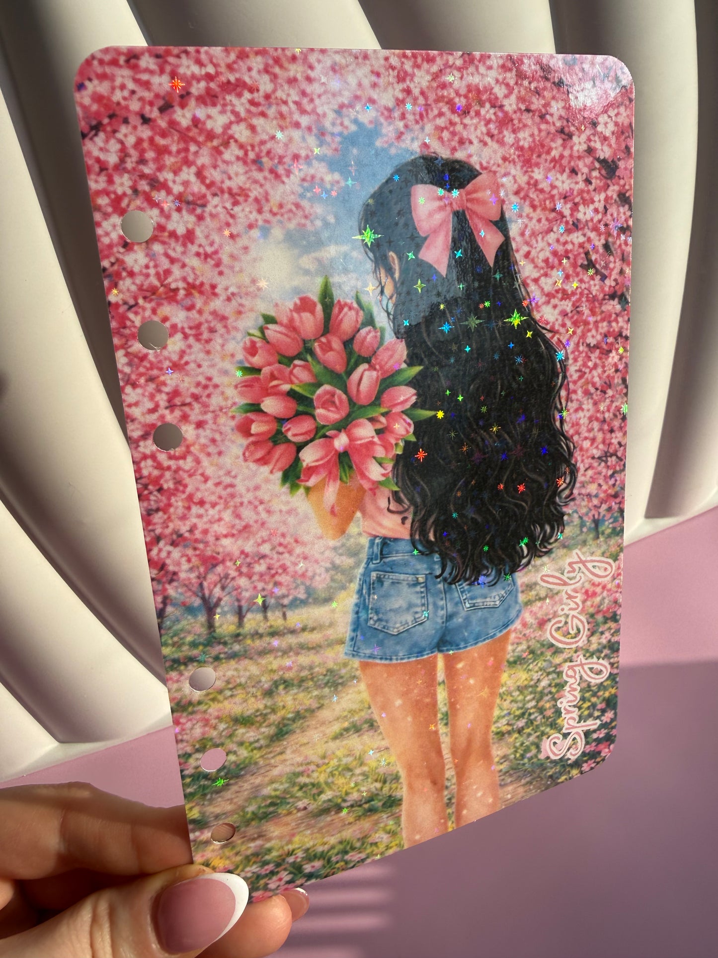 Spring Girly Holographic Dashboard