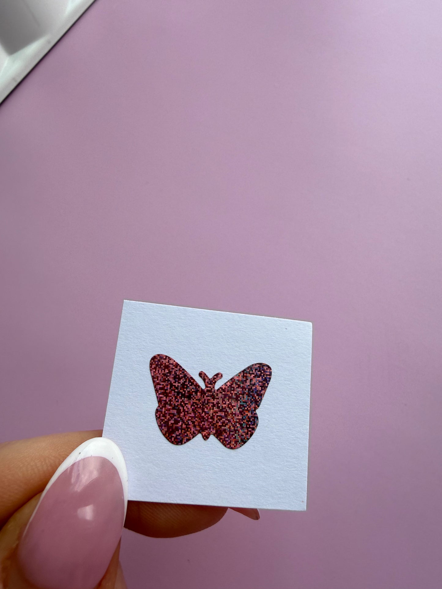 Butterfly Scratch Off Stickers - Pink Glitter