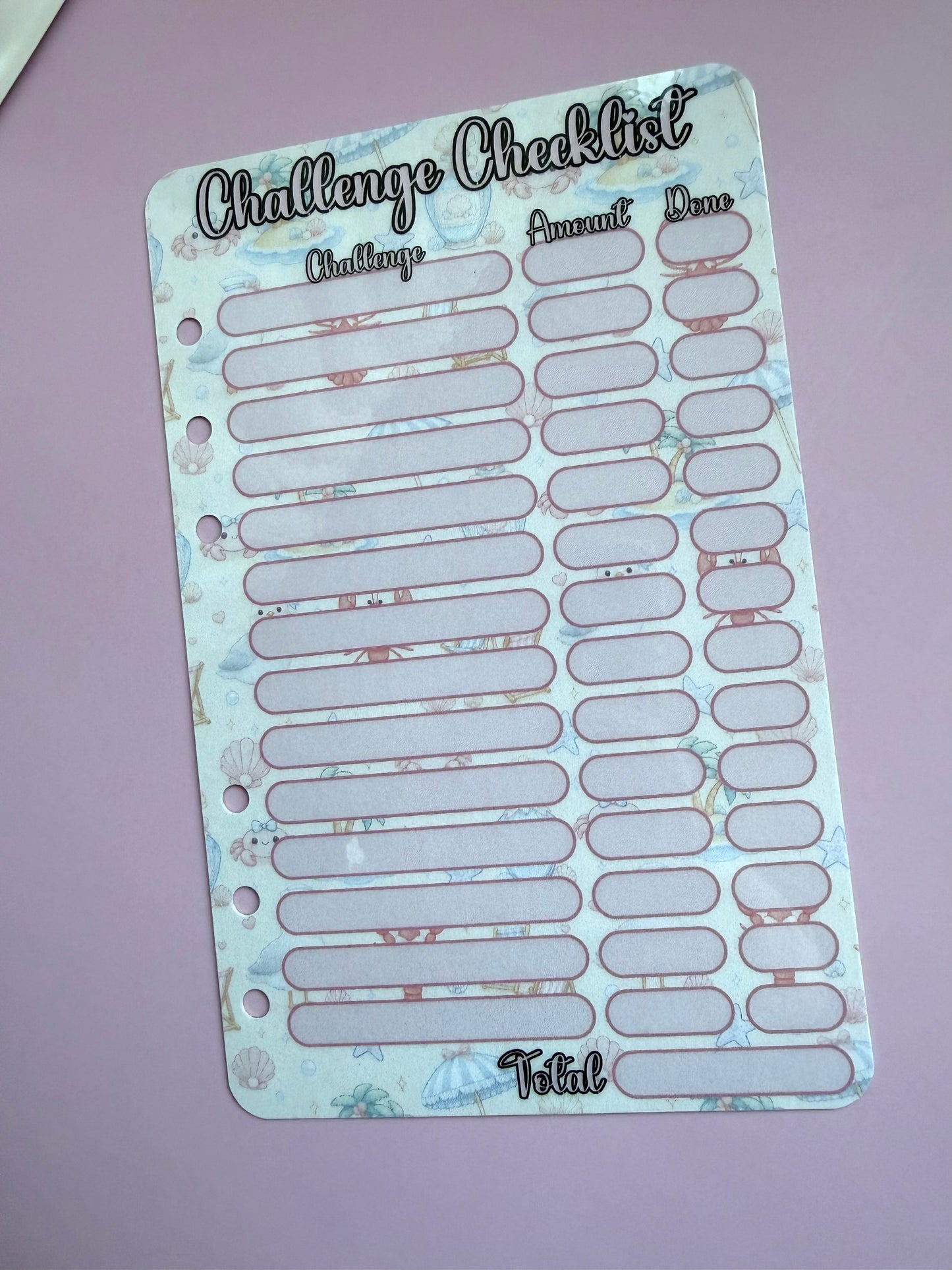 Summer Challenge Checklist Dashboard
