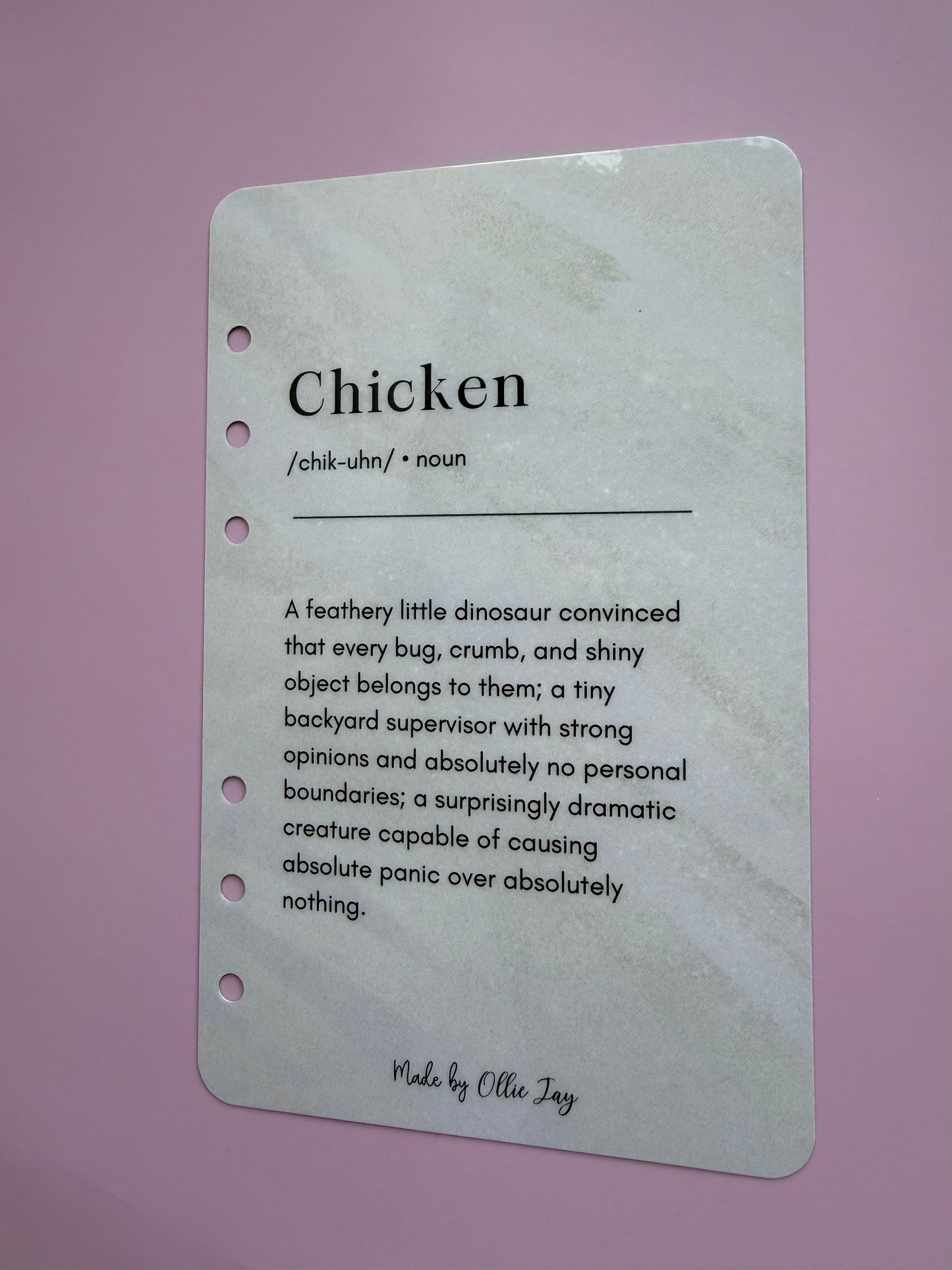 Chicken Definition Dashboard