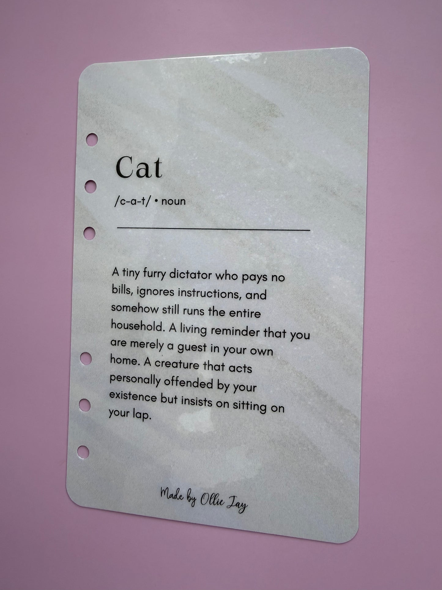 Cat Definition Dashboard