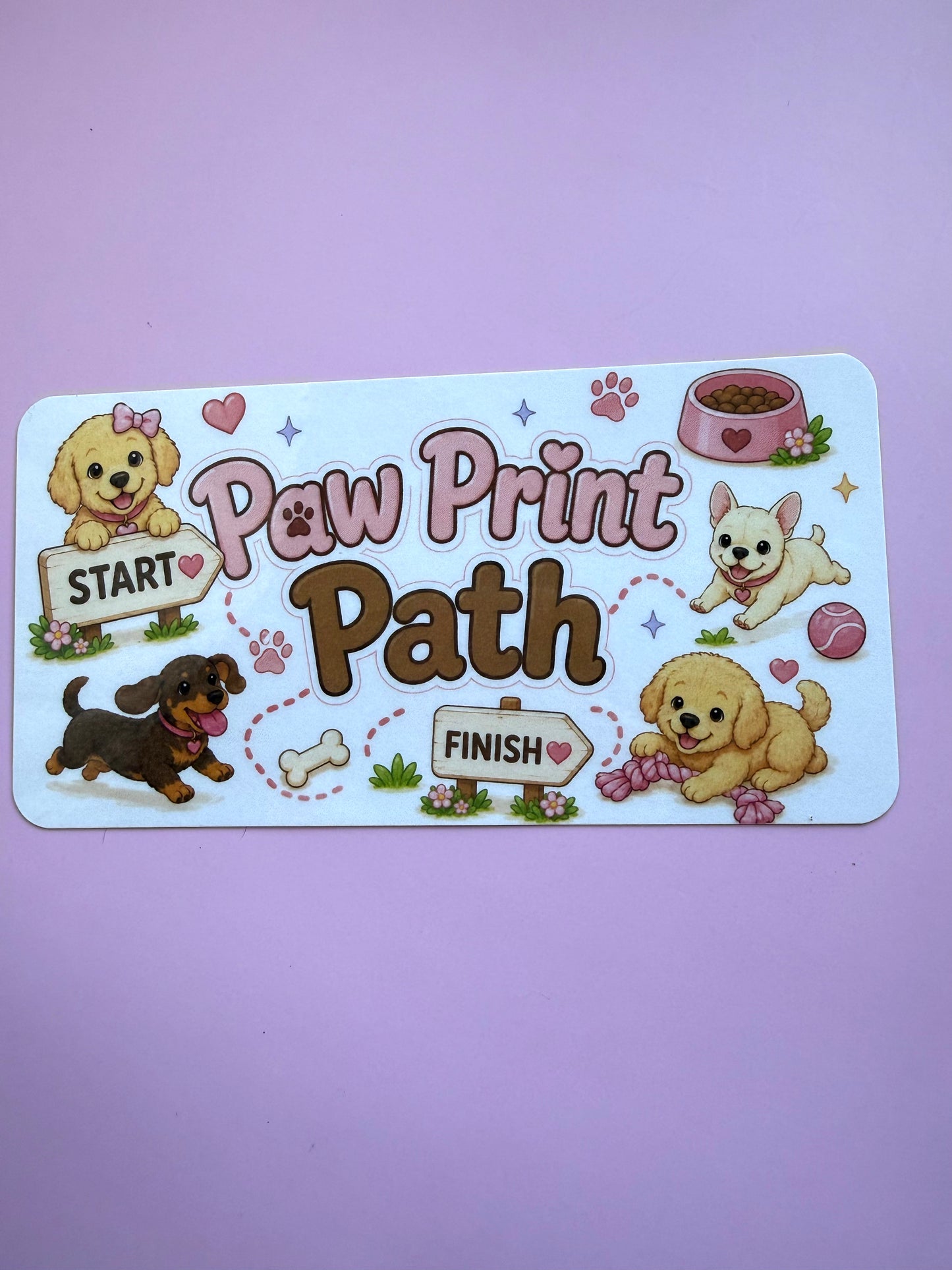 Paw Print Path Dashboard Game - Dog Paws