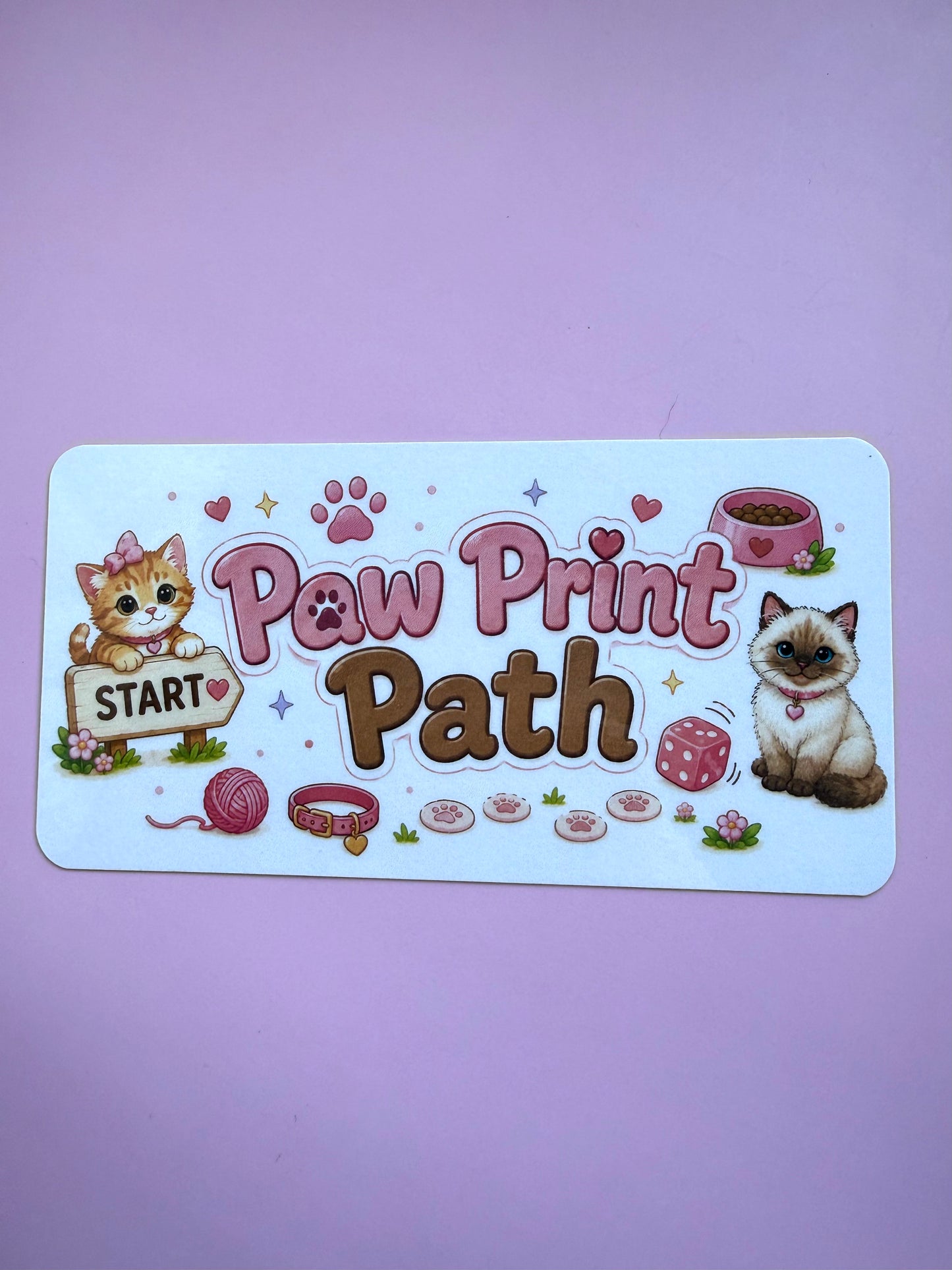 Paw Print Path Dashboard Game - Cat Paws