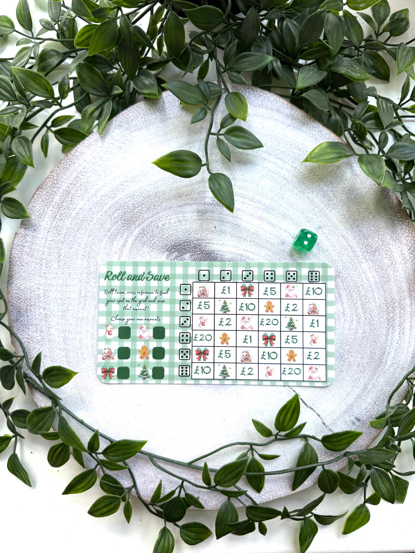 Christmas Roll & Save Grid