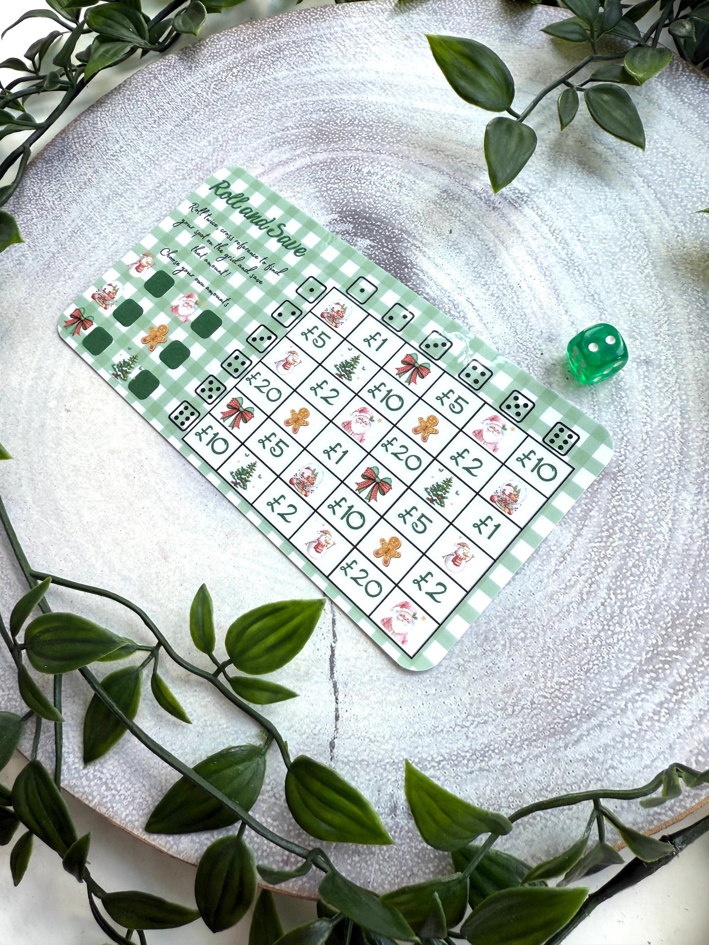 Christmas Roll & Save Grid
