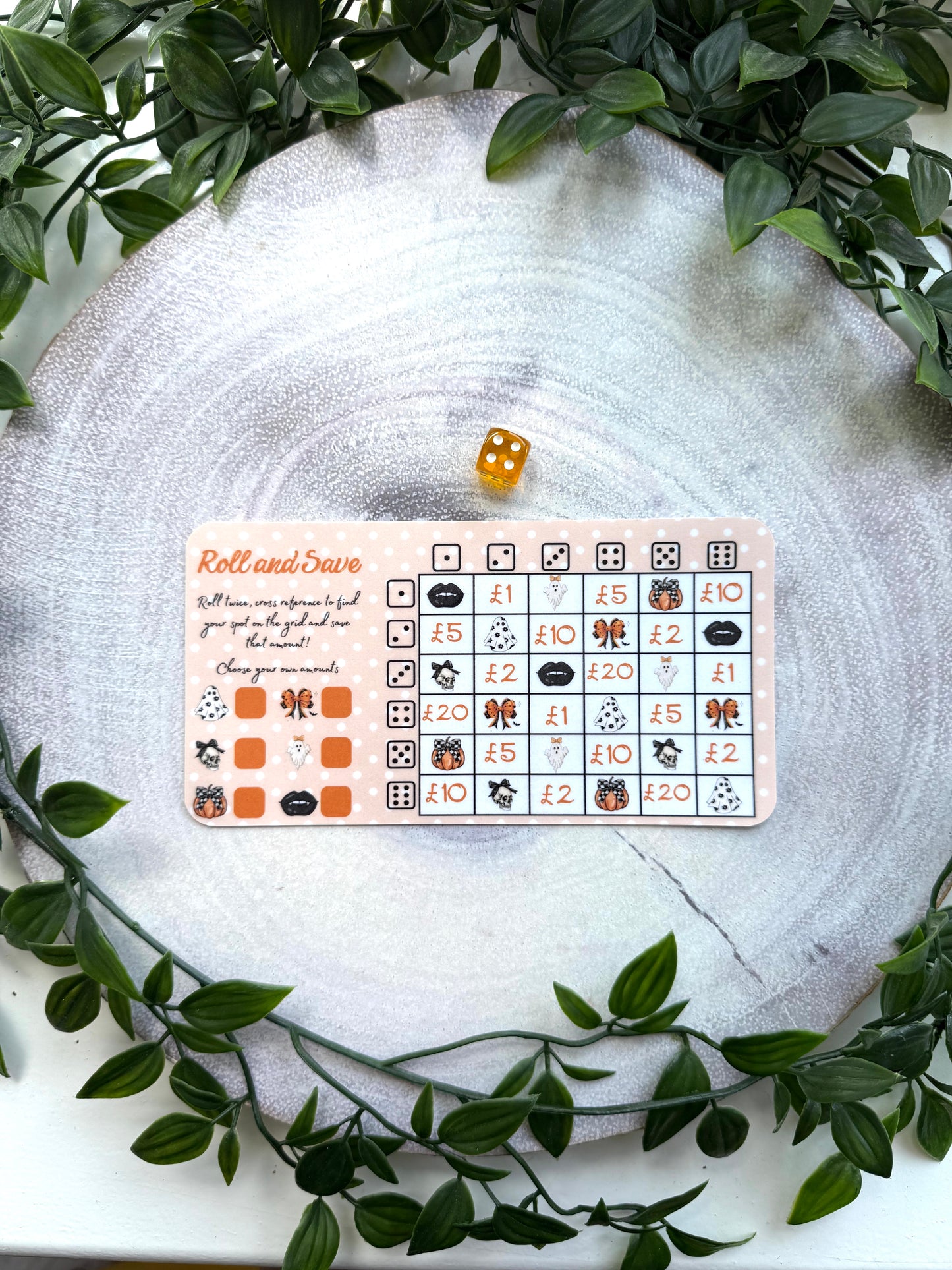 Halloween Roll & Save Grid