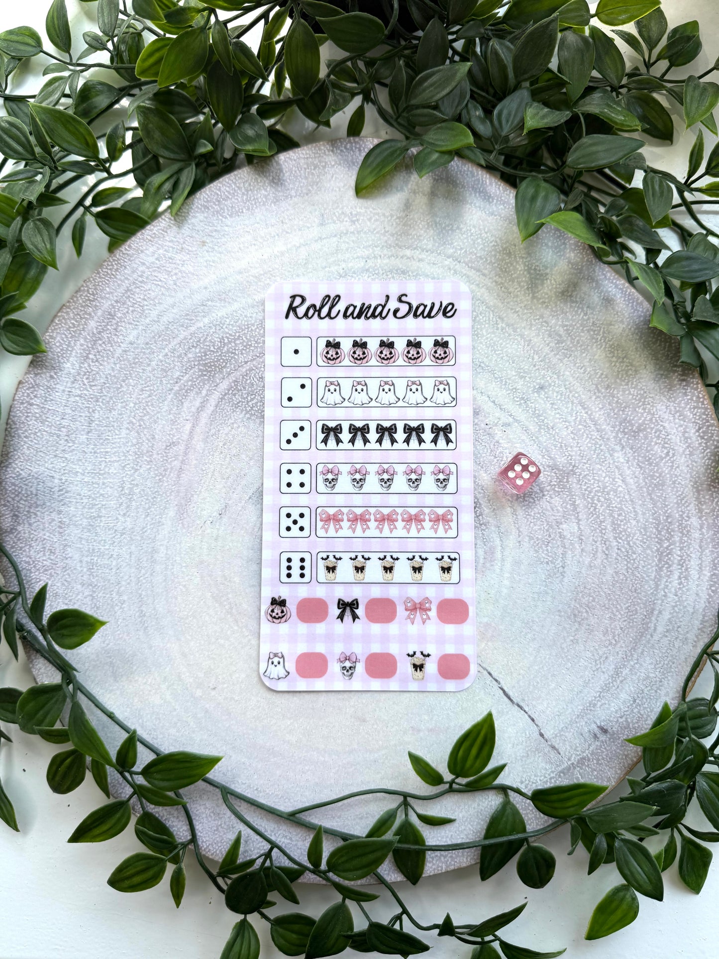 Pink Halloween Roll & Save