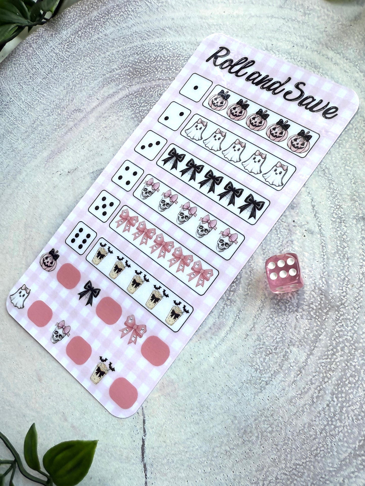 Pink Halloween Roll & Save