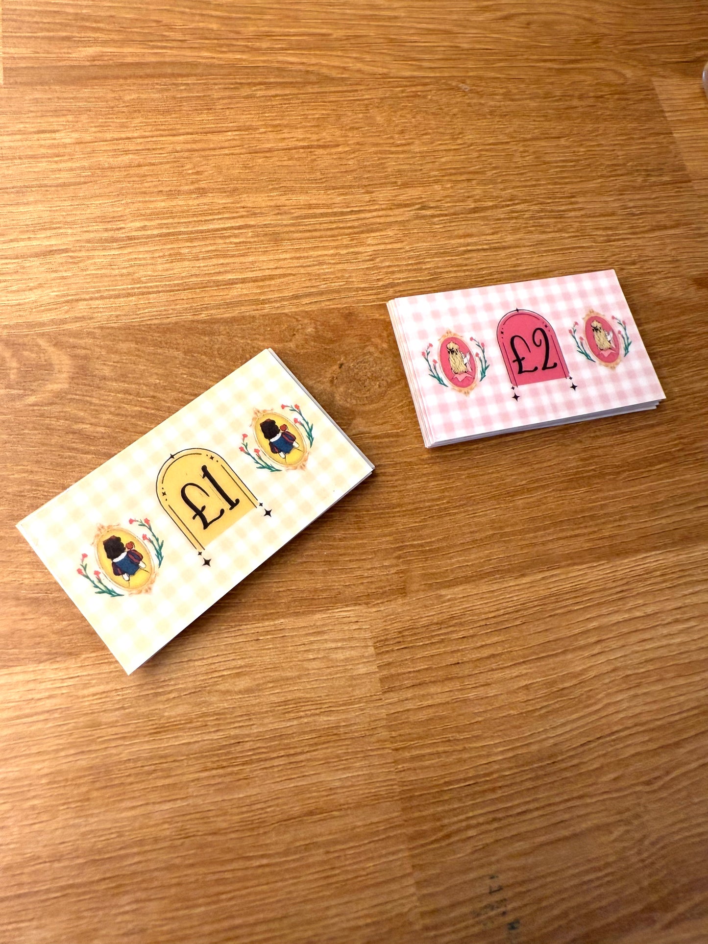 Mini Princess £1 & £2 Placeholders
