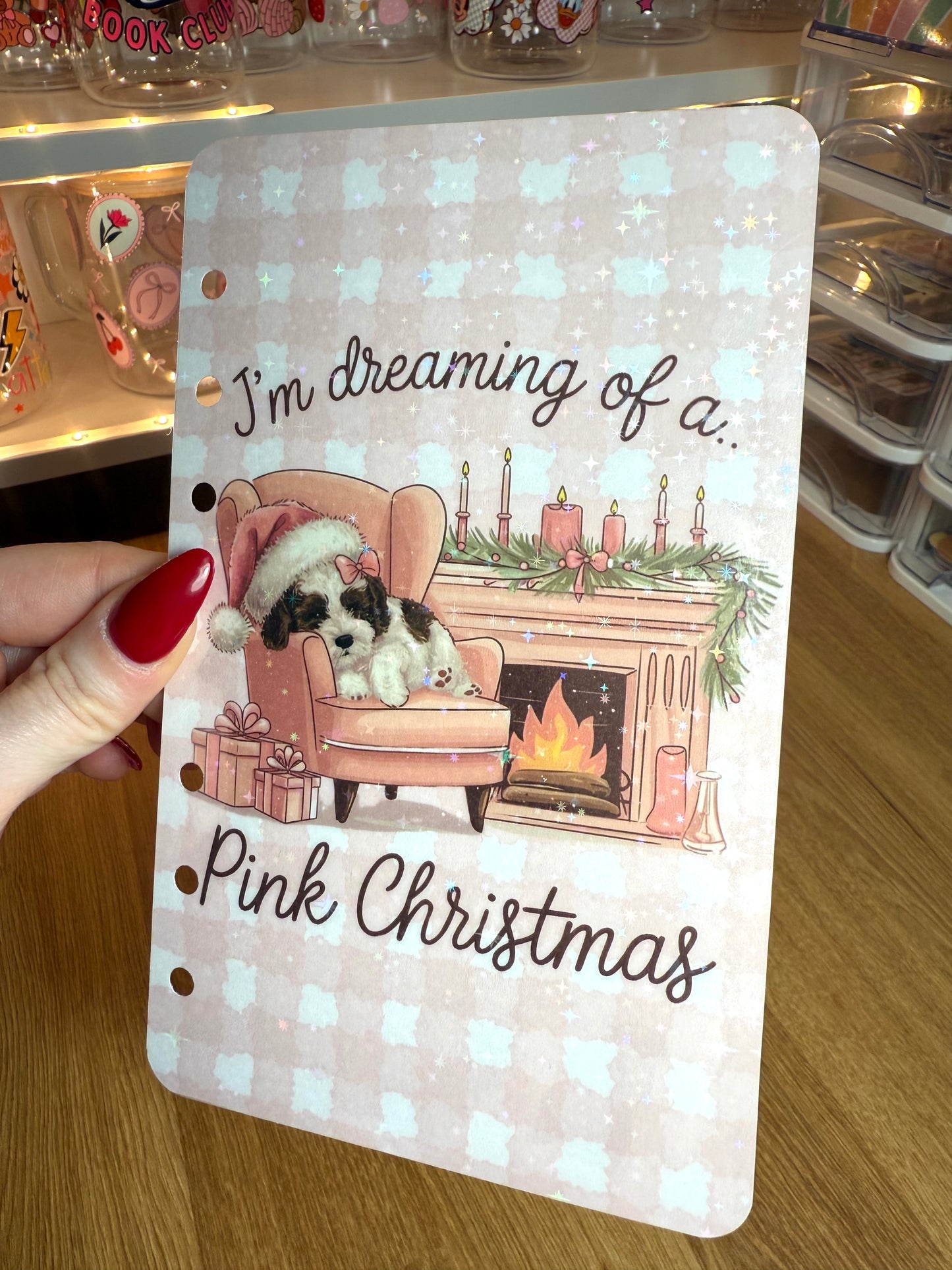 Dreaming of a Pink Christmas Holographic Dashboard