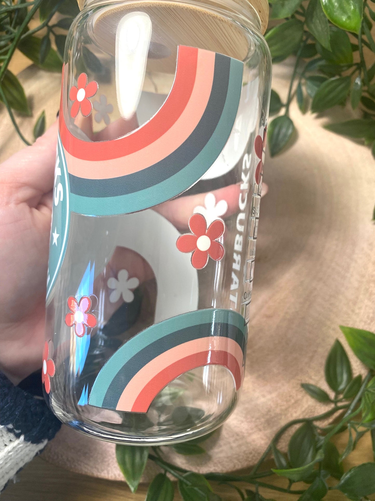 Retro Rainbow Stripes Starbucks