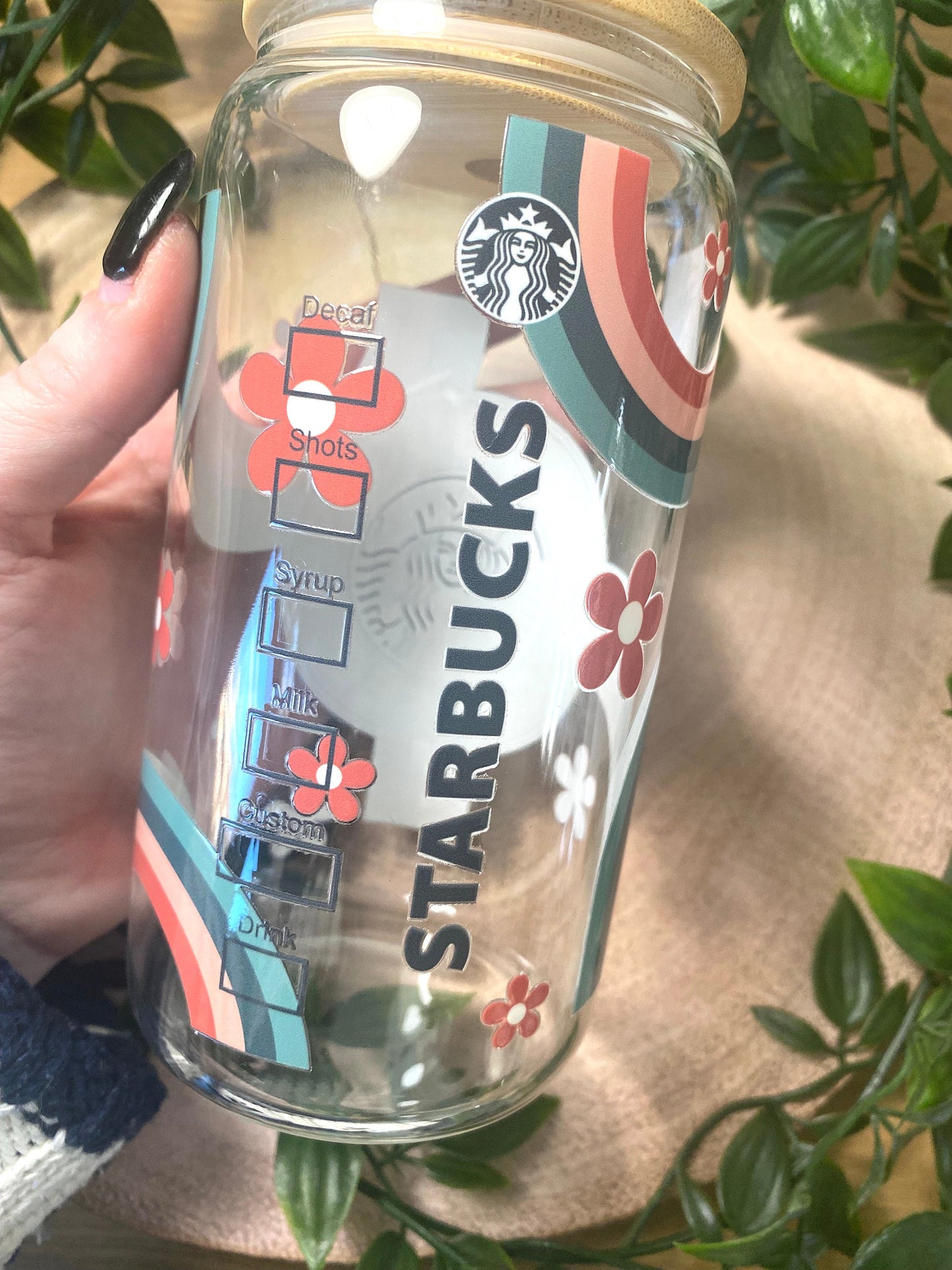 Retro Rainbow Stripes Starbucks