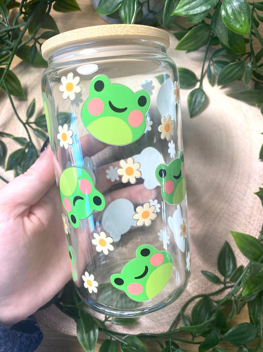Kawaii Frogs and Daisies