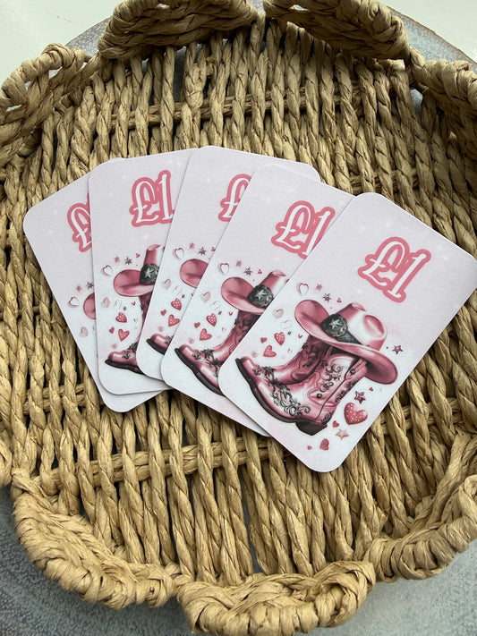 Cowgirl £1 Placeholders