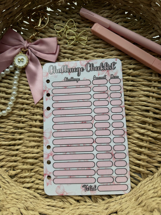 Bow Challenge Checklist Dashboard