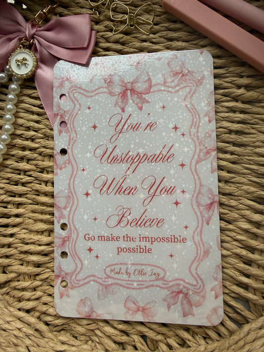 You're Unstoppable Holographic Dashboard