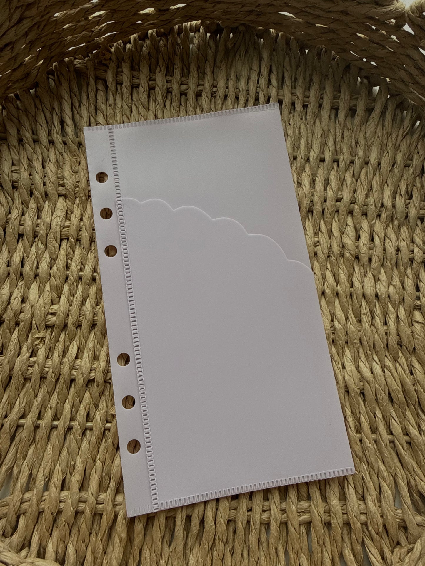Scalloped Double Pocket Zipless Binder Envelopes