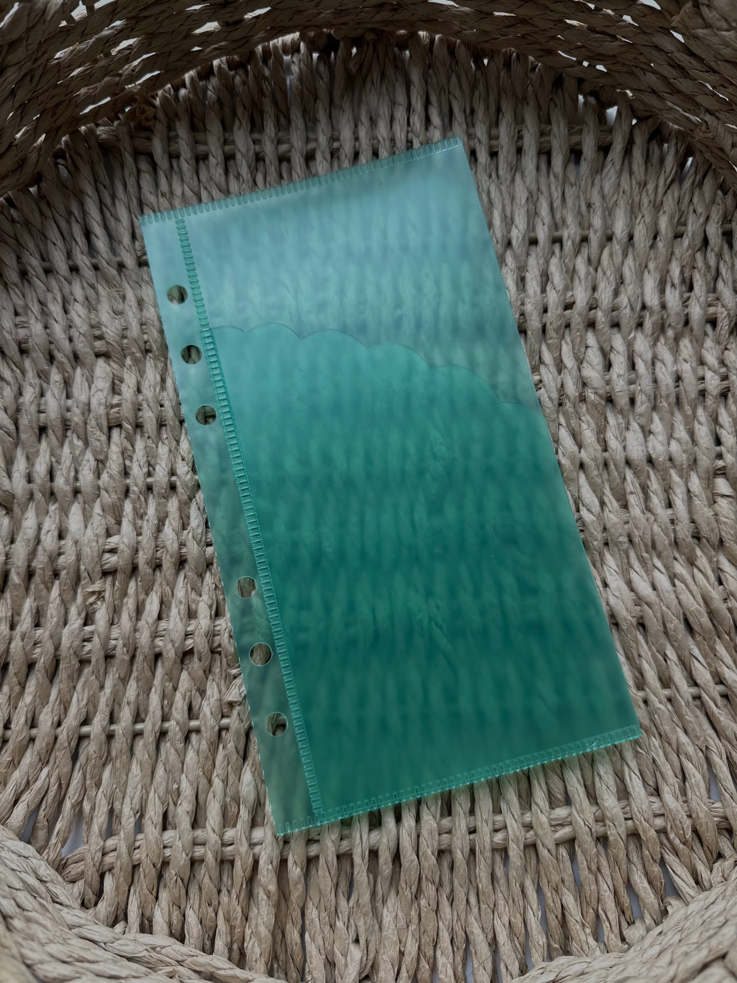 Scalloped Double Pocket Zipless Binder Envelopes