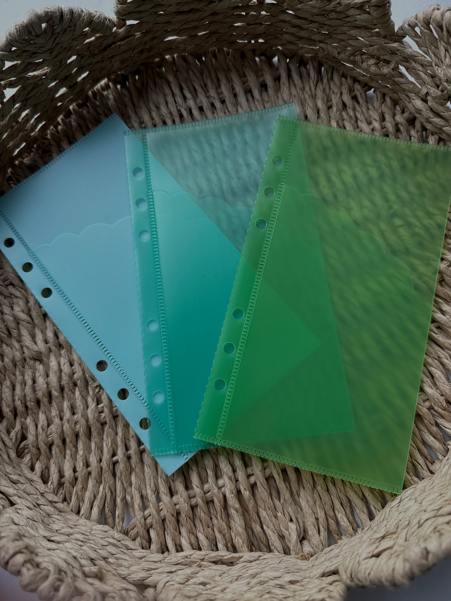 Scalloped Double Pocket Zipless Binder Envelopes