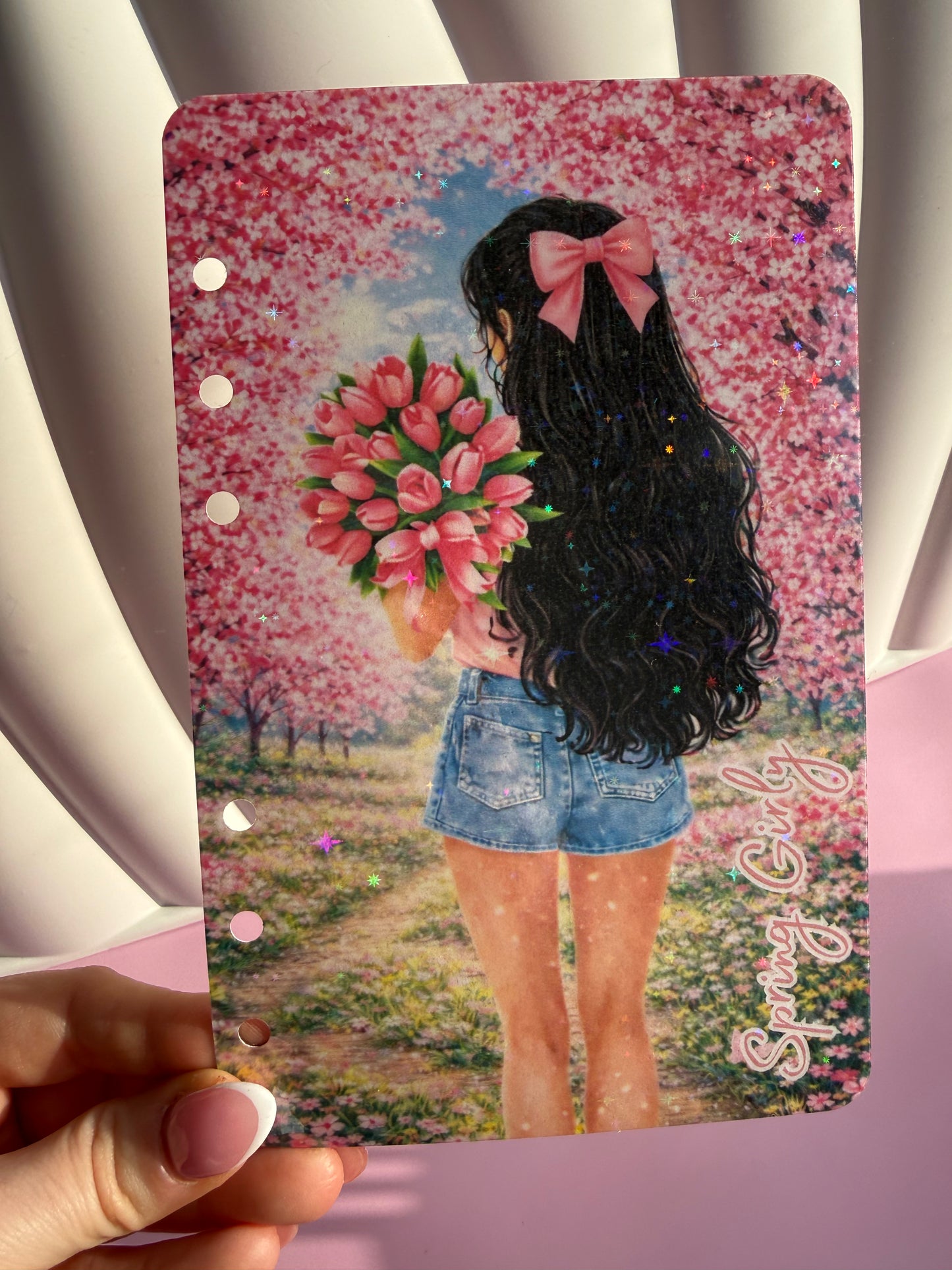 Spring Girly Holographic Dashboard
