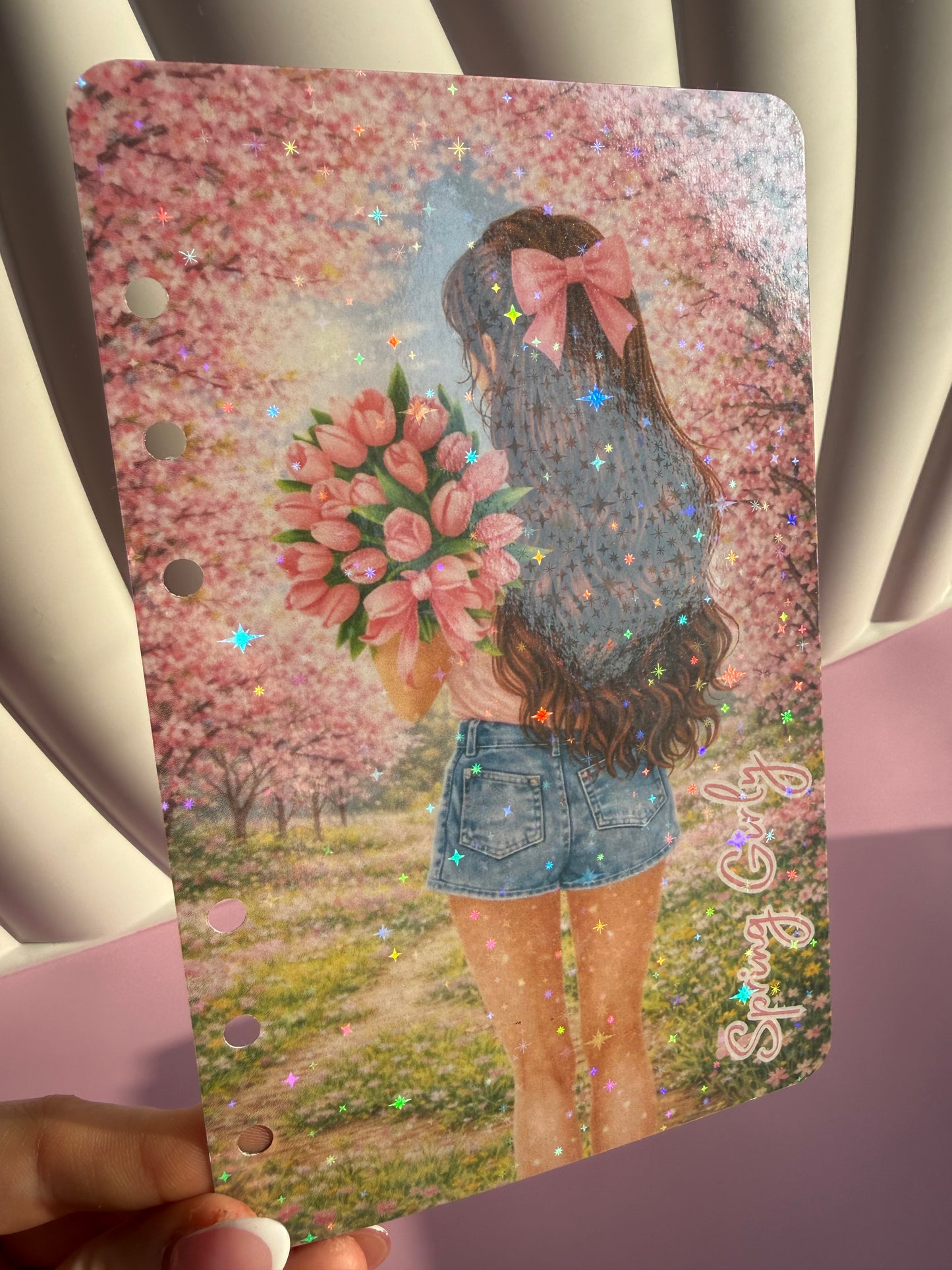 Spring Girly Holographic Dashboard
