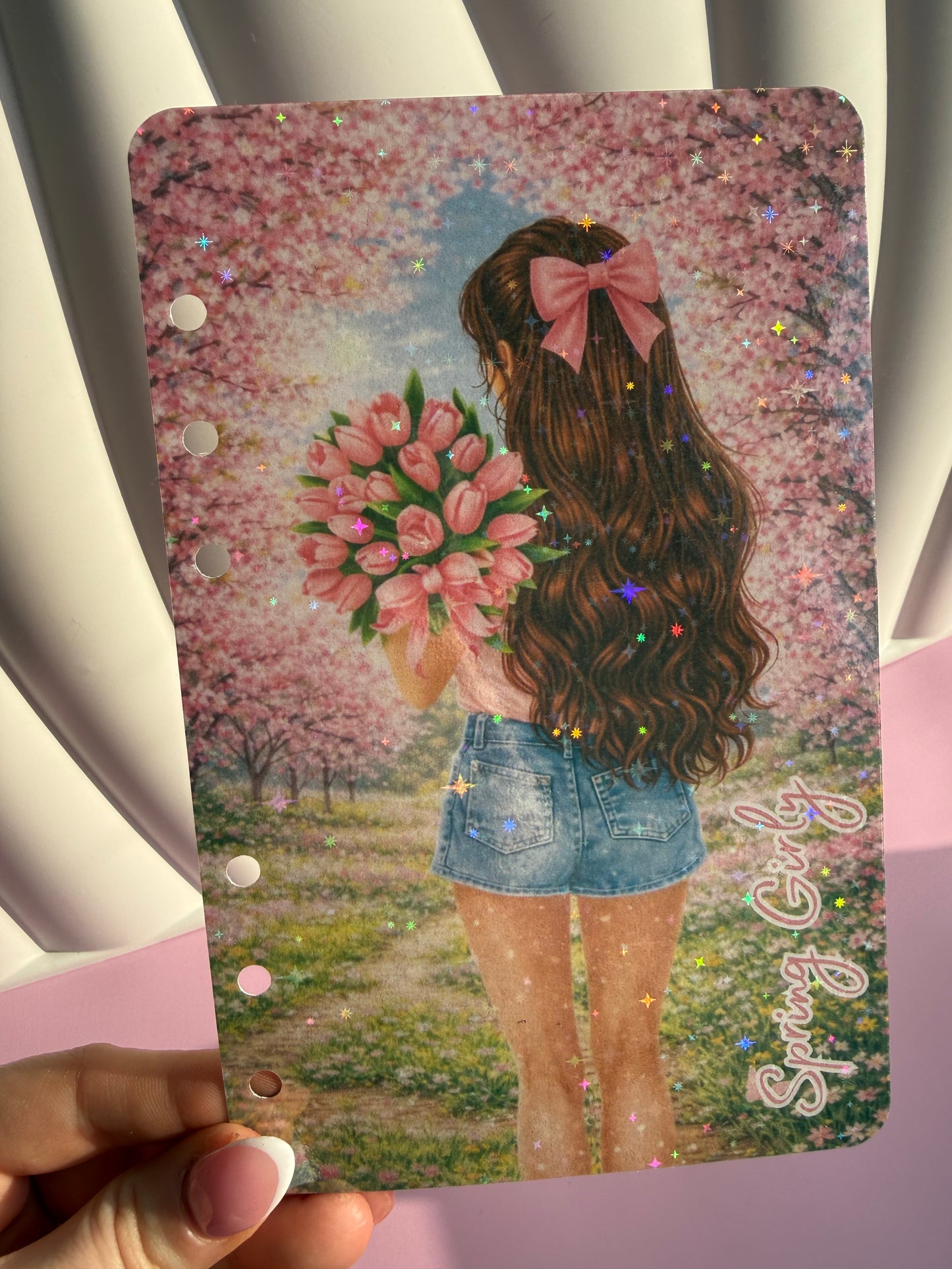 Spring Girly Holographic Dashboard