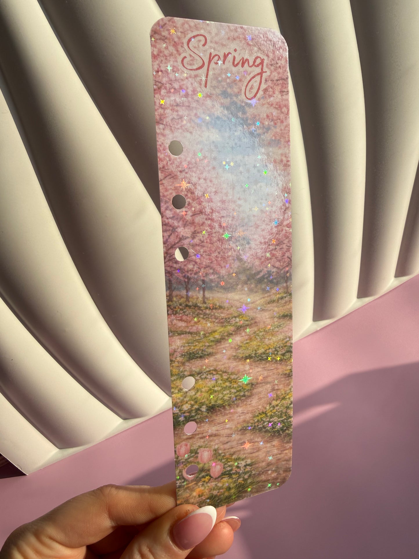 Spring Holographic Bookmark