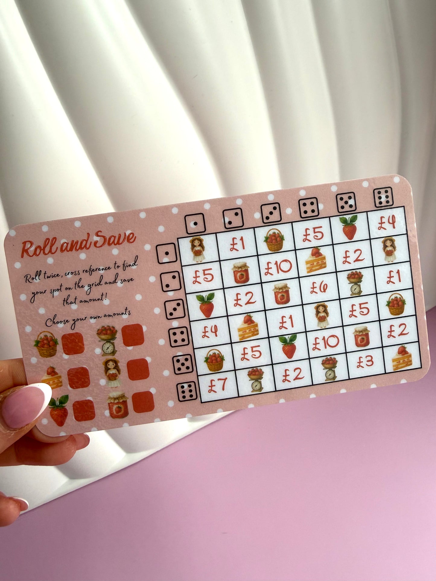 Strawberries Roll and Save Grid