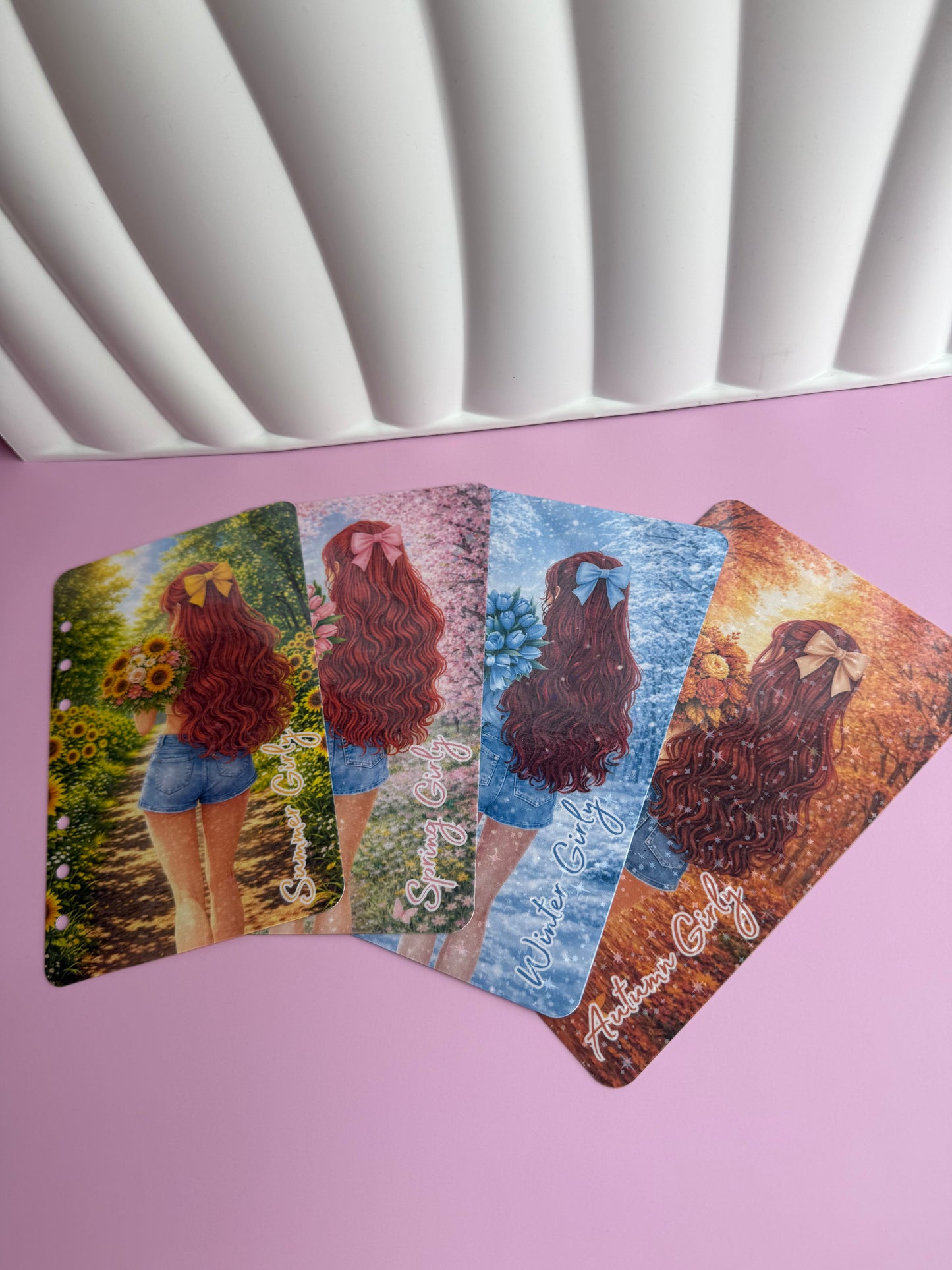 Seasonal Girly Holographic Dashboard Collection