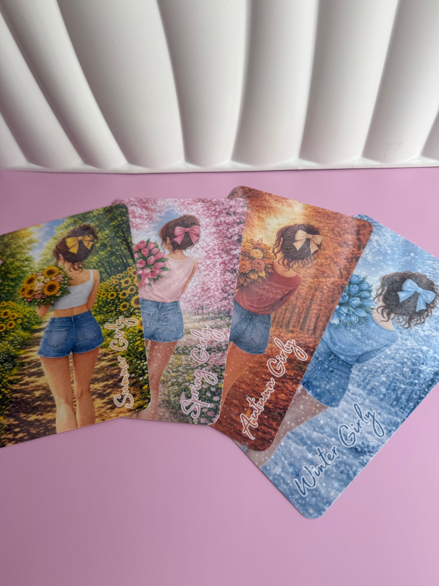 Seasonal Girly Holographic Dashboard Collection