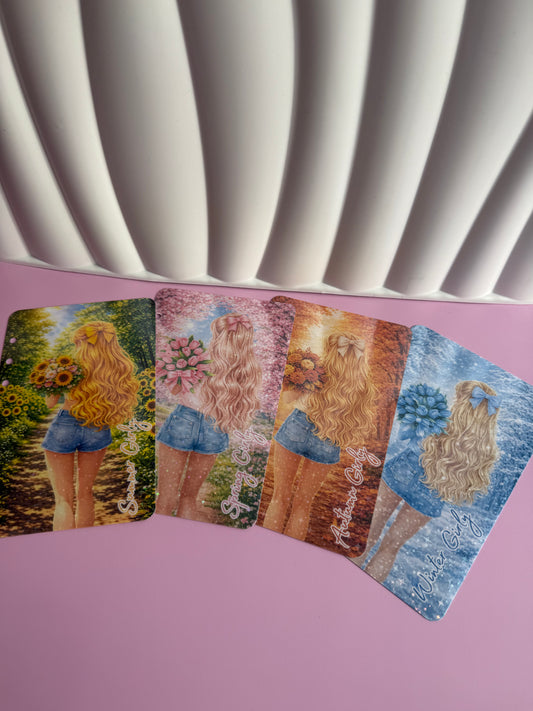 Seasonal Girly Holographic Dashboard Collection