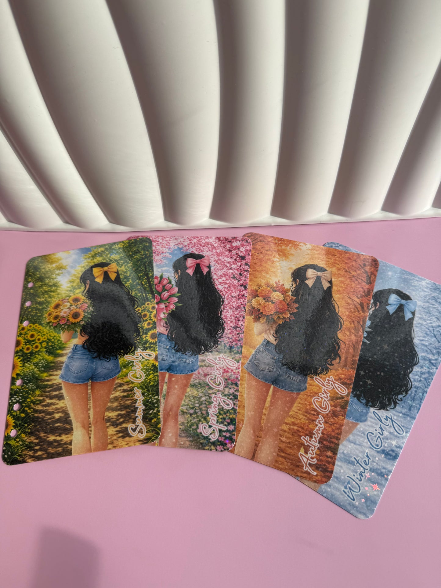 Seasonal Girly Holographic Dashboard Collection