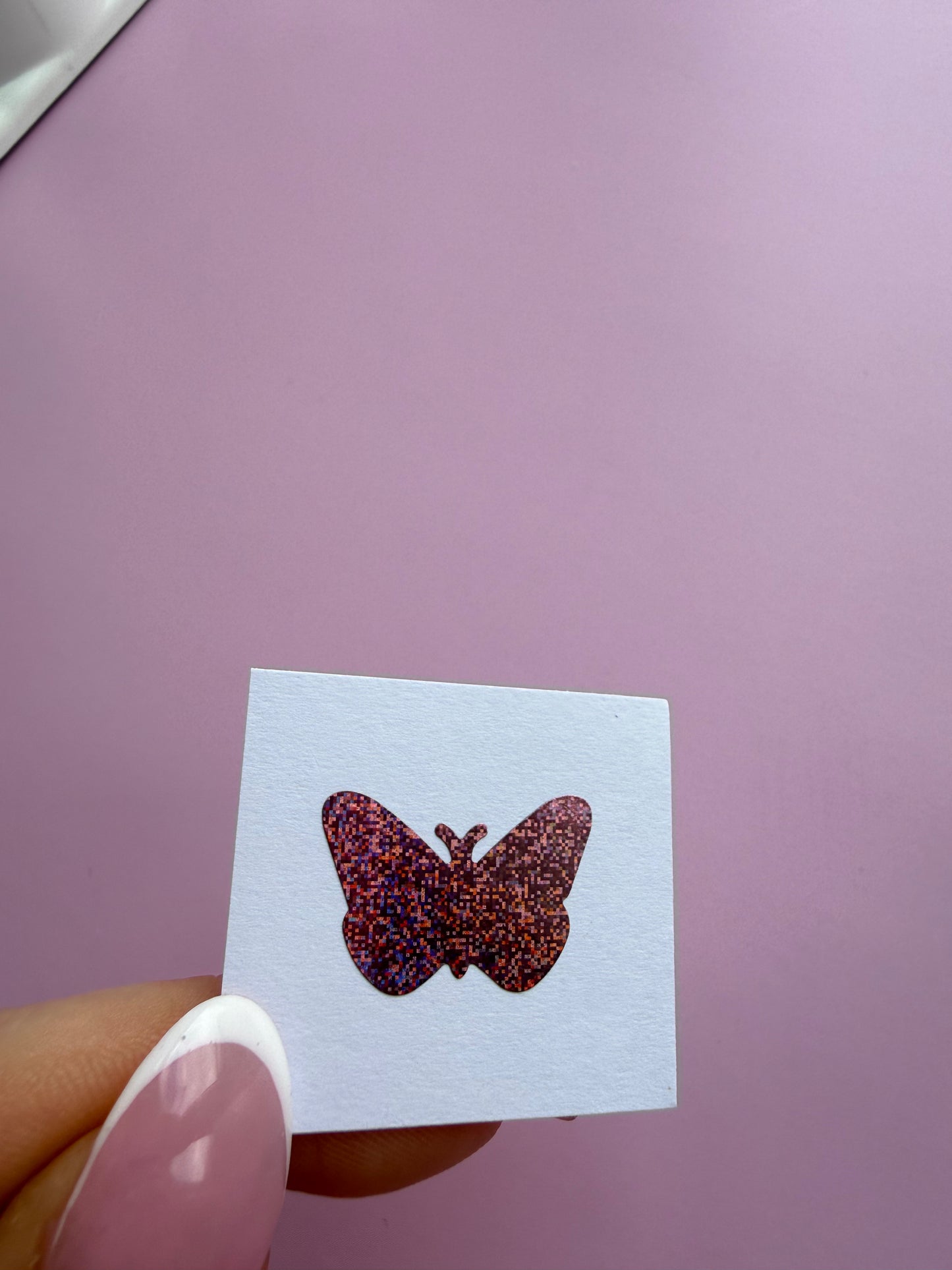 Butterfly Scratch Off Stickers - Pink Glitter