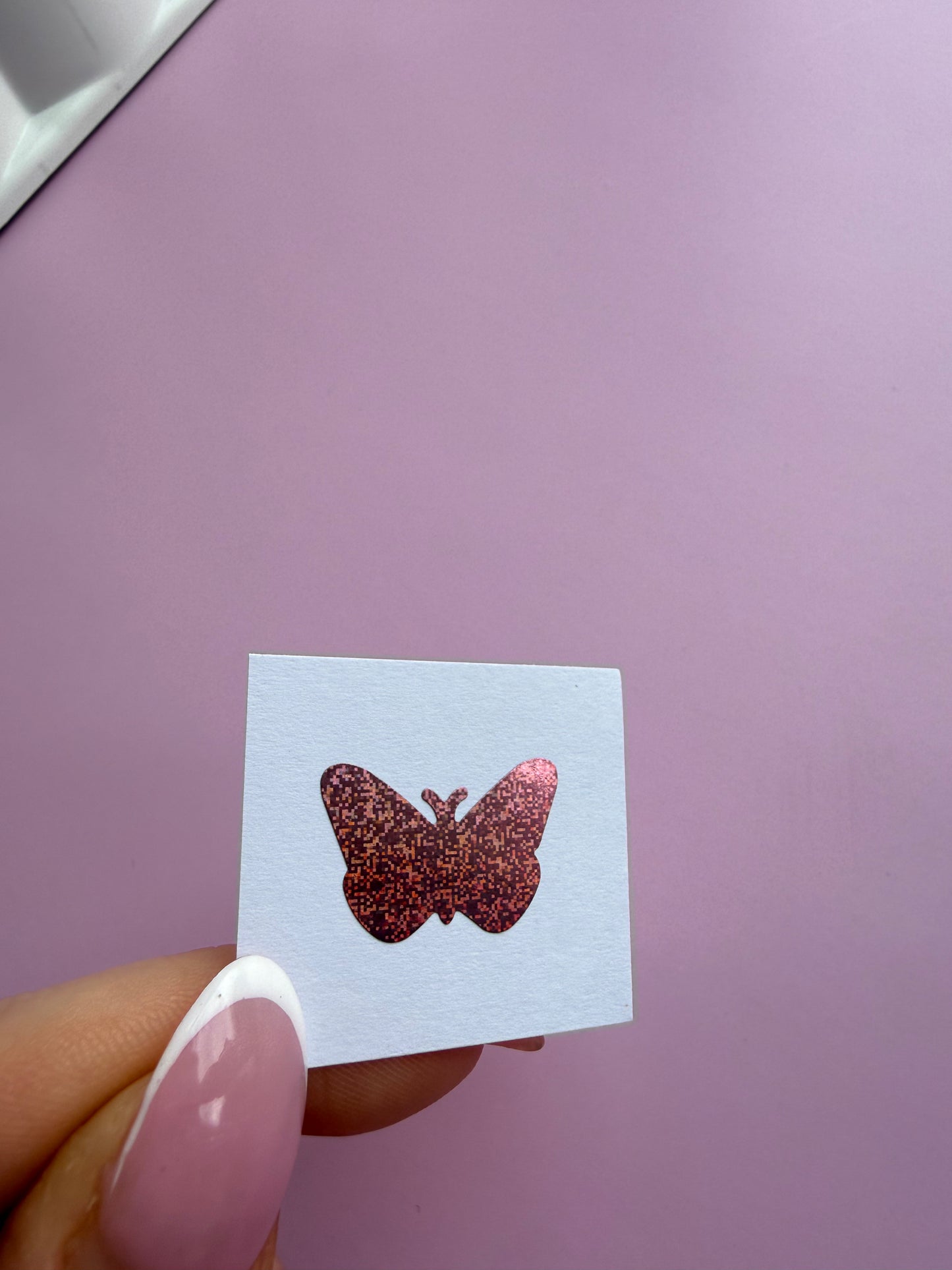 Butterfly Scratch Off Stickers - Pink Glitter