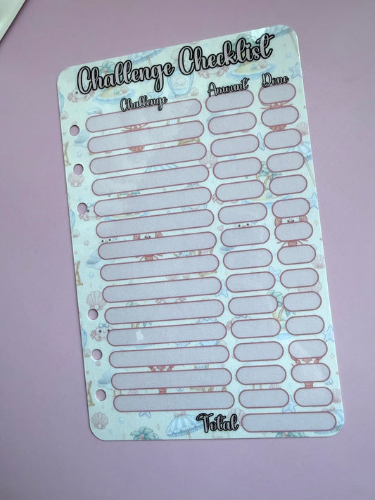 Summer Challenge Checklist Dashboard