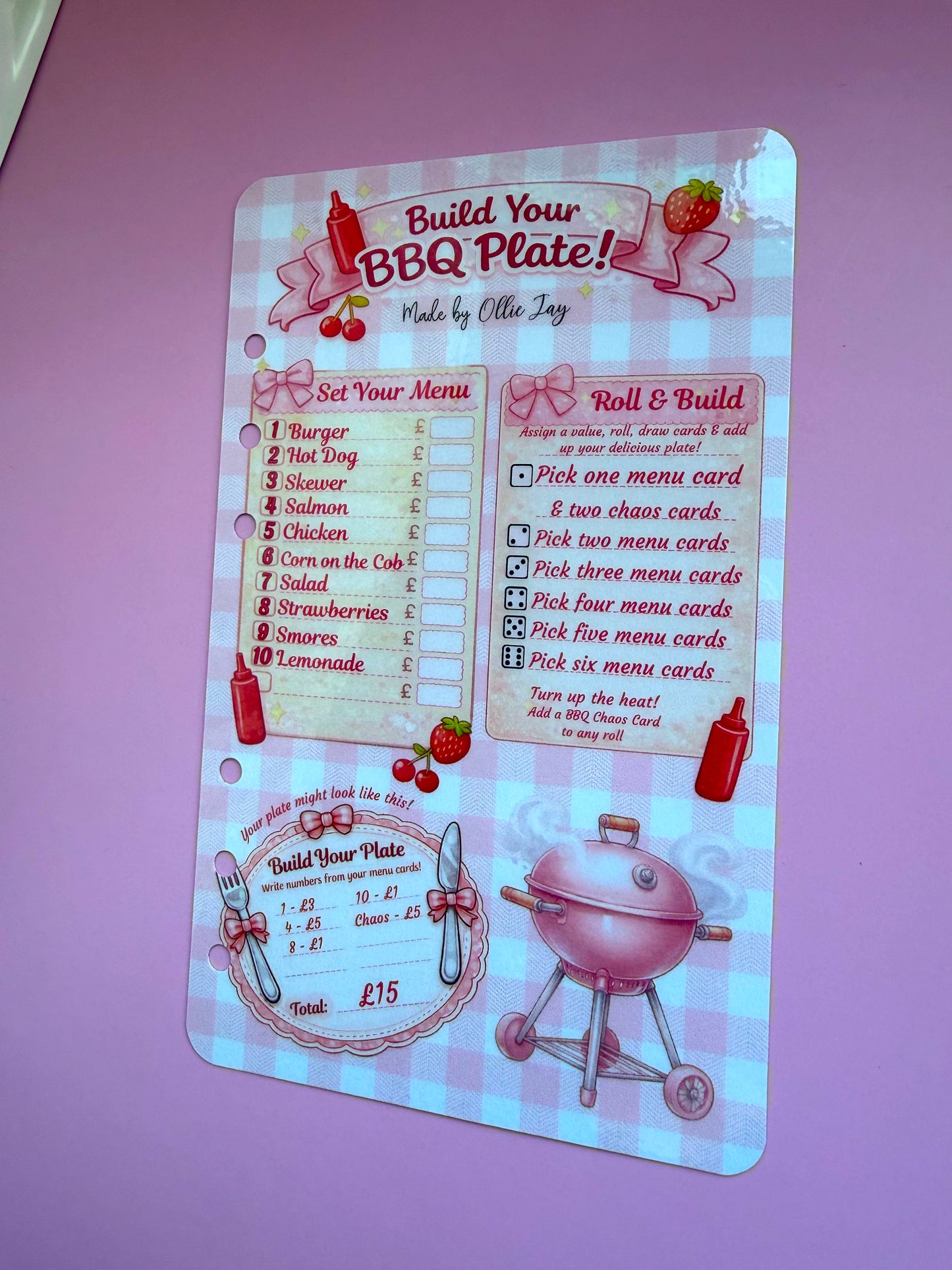 Build Your BBQ Plate! Dashboard Game