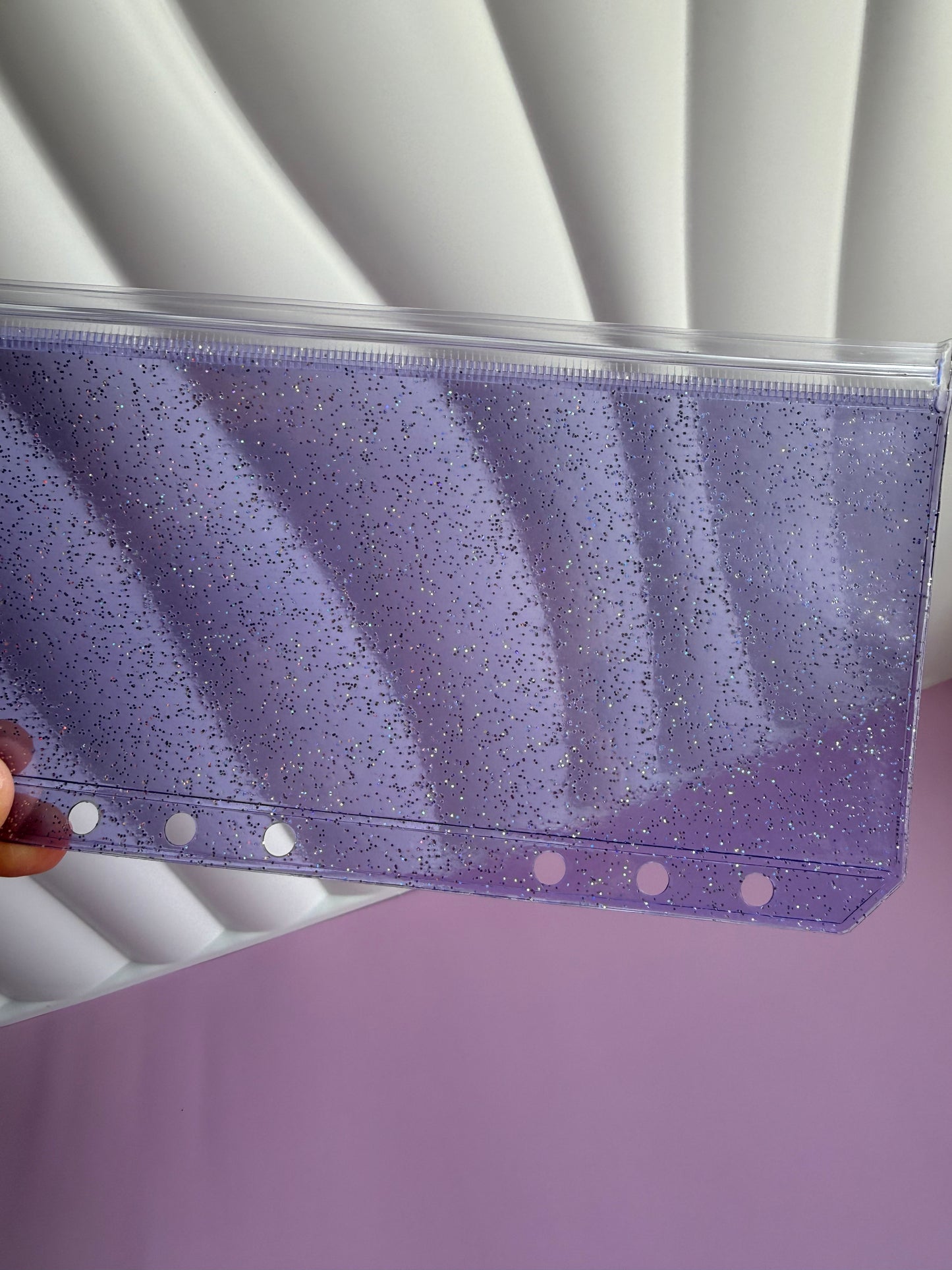 Purple Glitter Double Pocket Envelopes