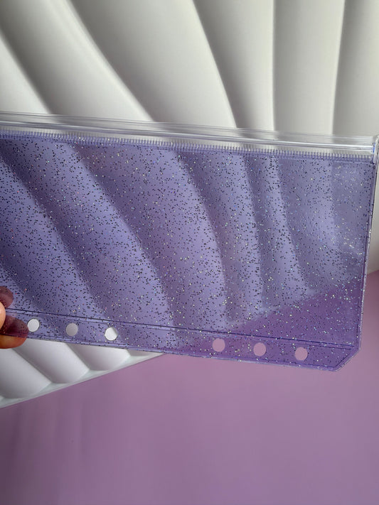 Purple Glitter Double Pocket Envelopes