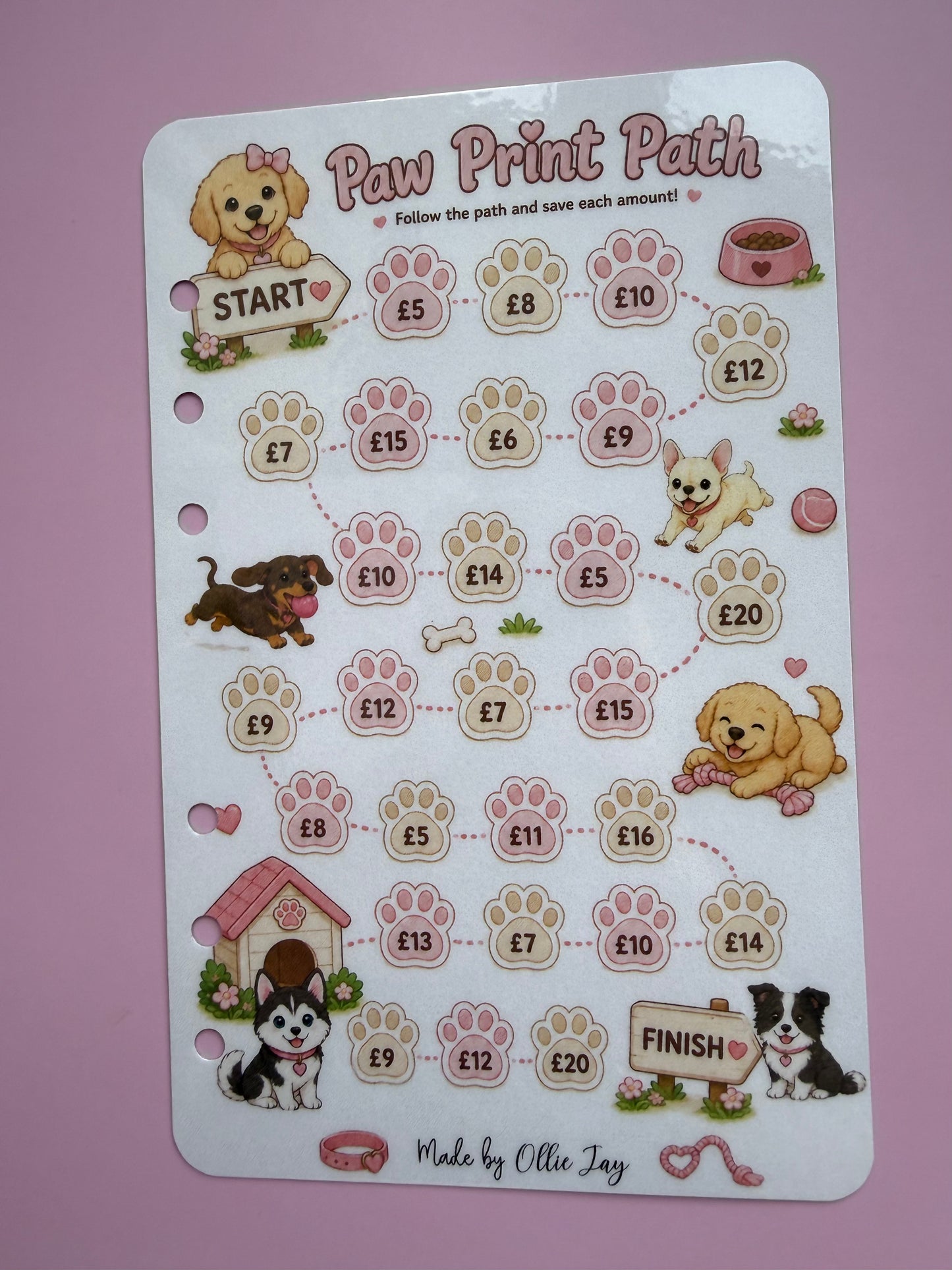 Paw Print Path Dashboard Game - Dog Paws