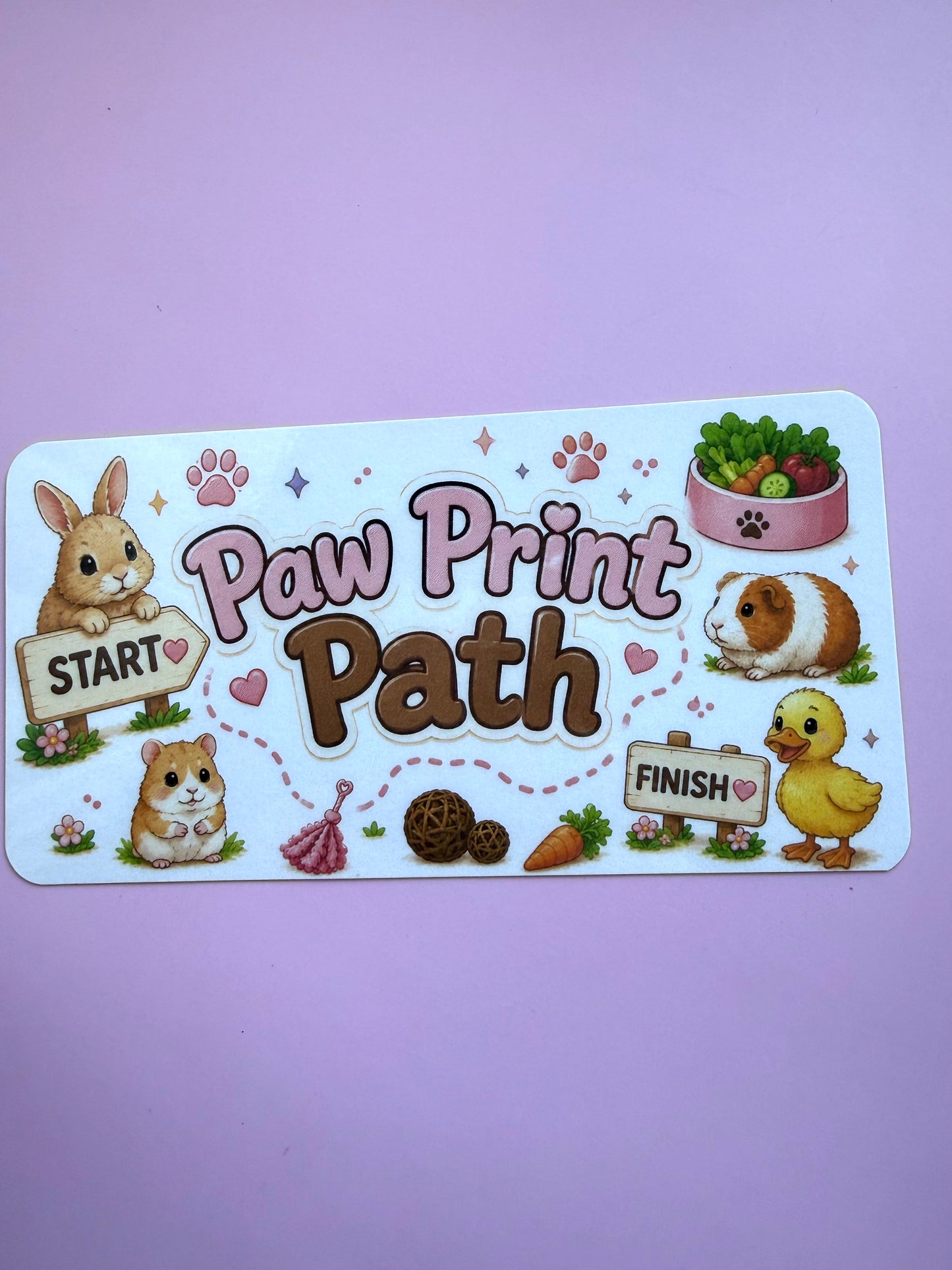 Paw Print Path Dashboard Game - Tiny Paws