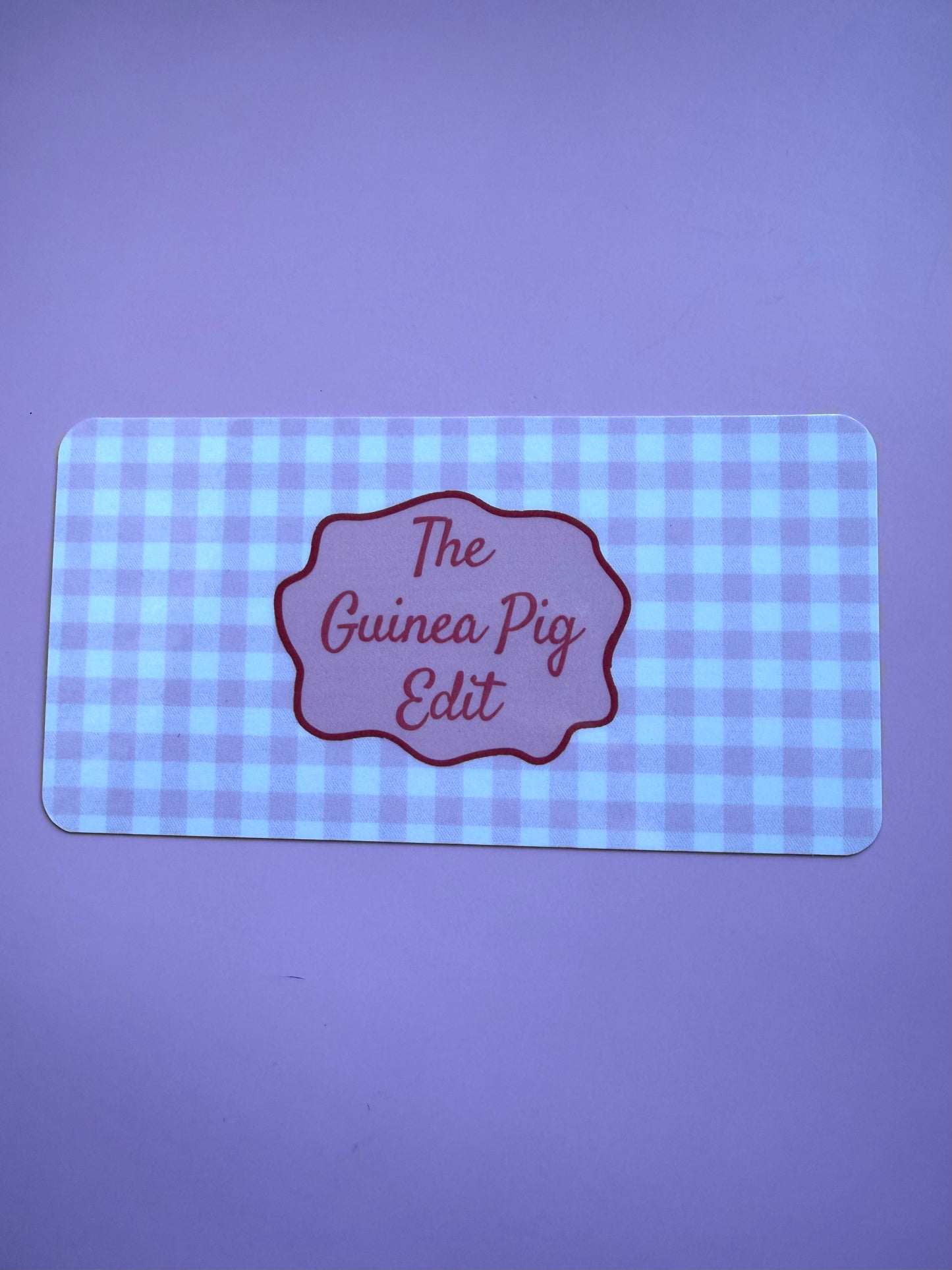 The Guinea Pig Edit