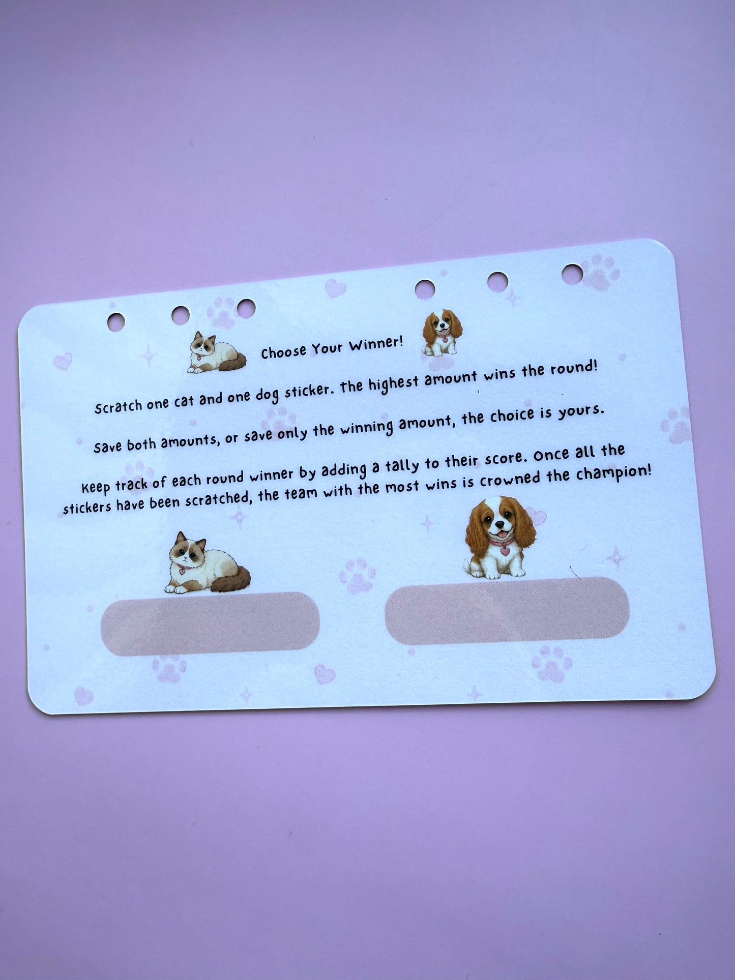 Cats Vs Dogs Dashboard Game