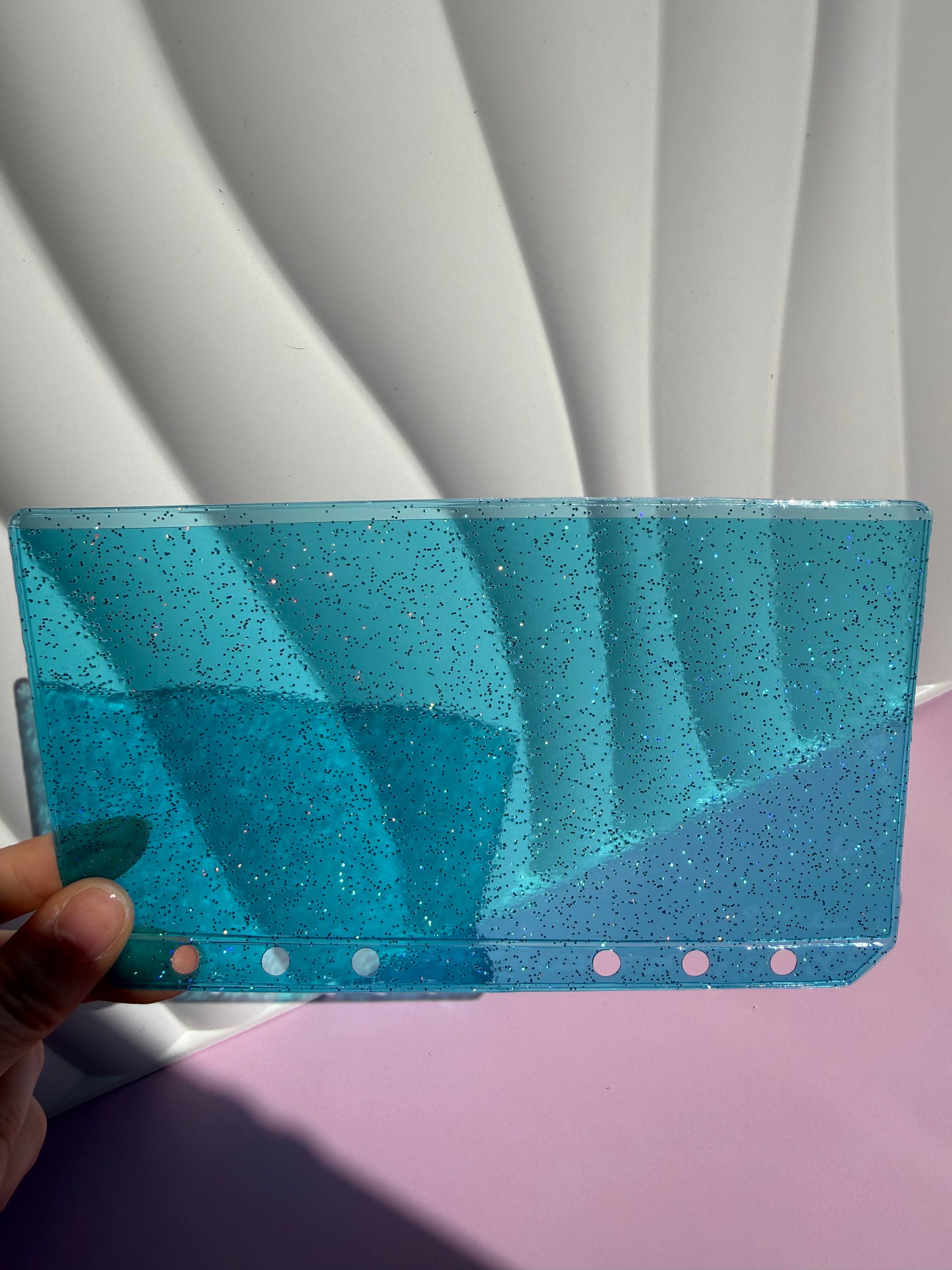 Blue Lagoon Glitter Cash Envelope