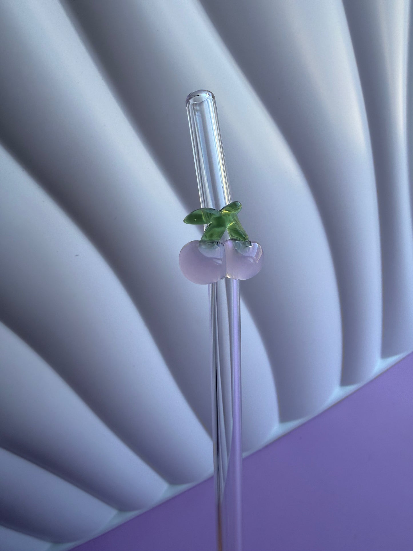 Cherries Glass Straw