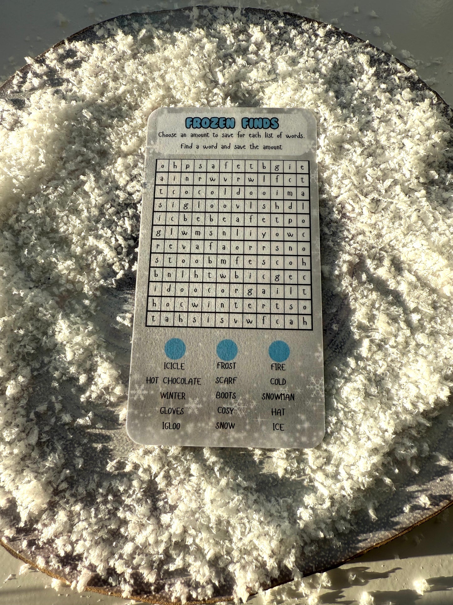 Frozen Finds Wordsearch
