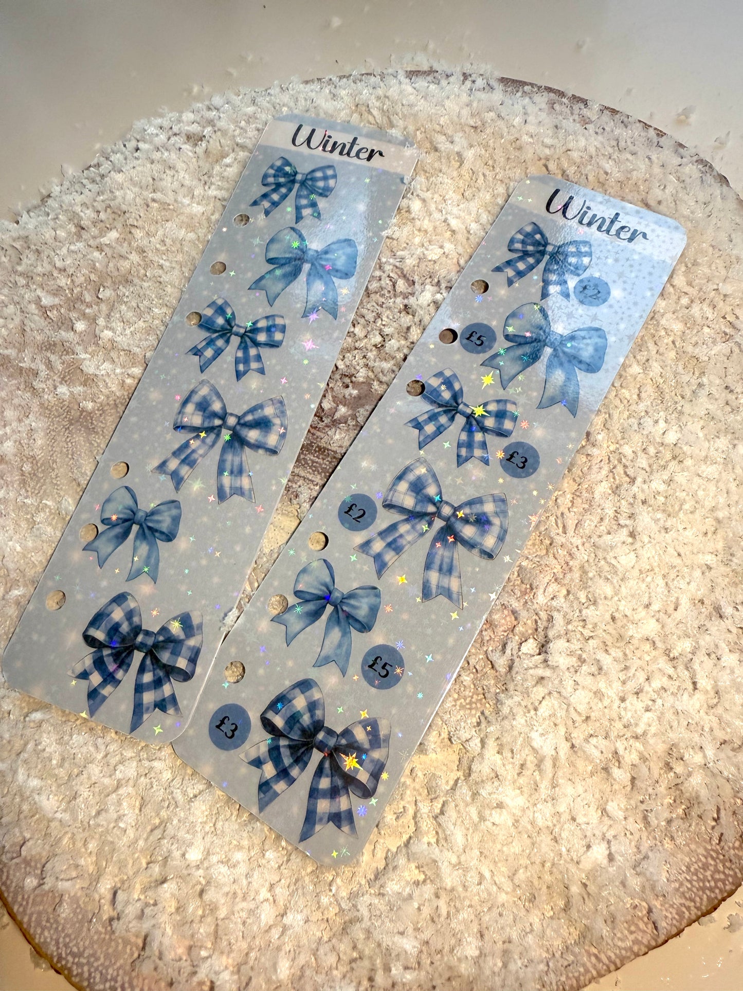 Winter Bow Binder Bookmark