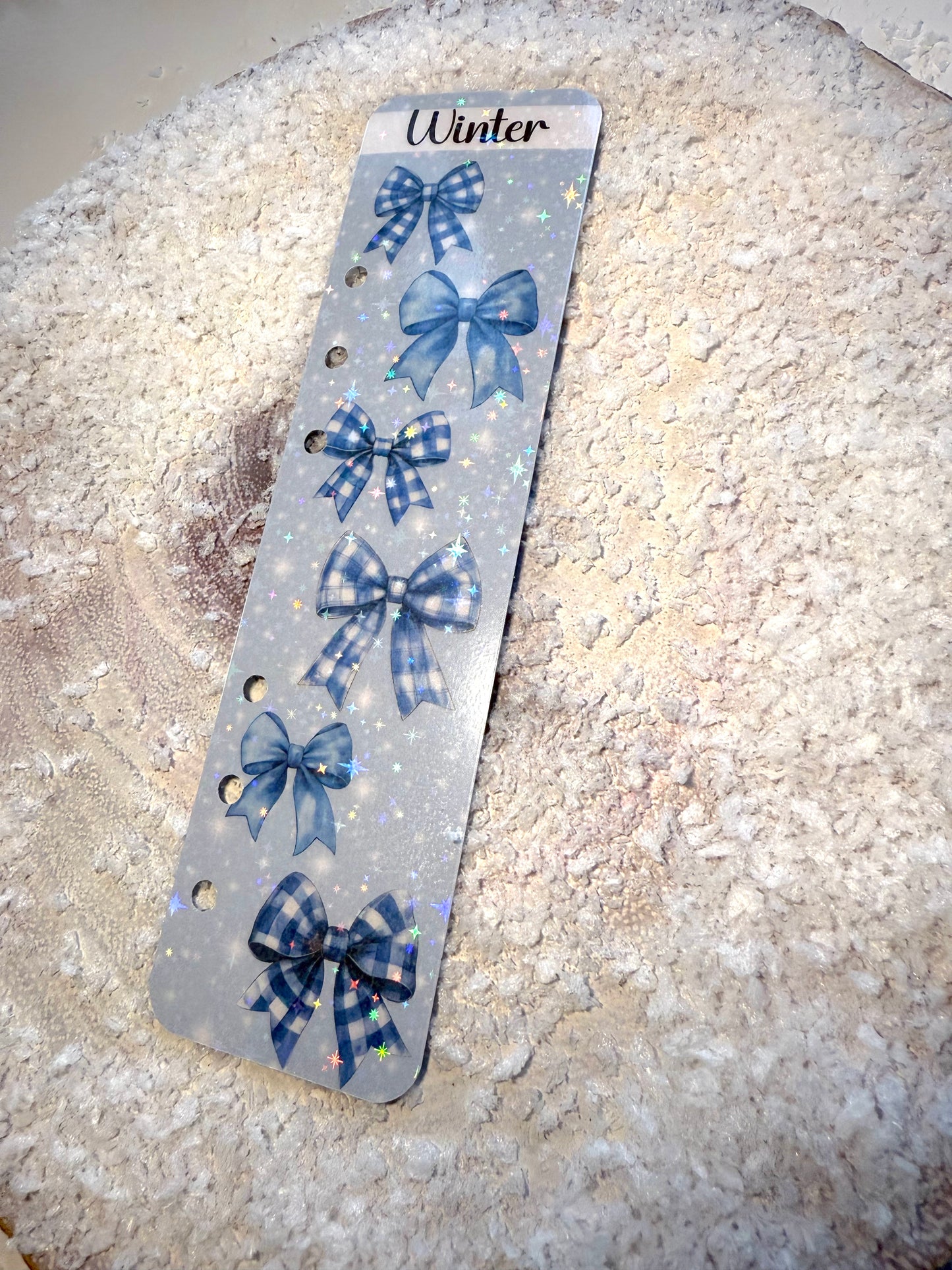 Winter Bow Binder Bookmark