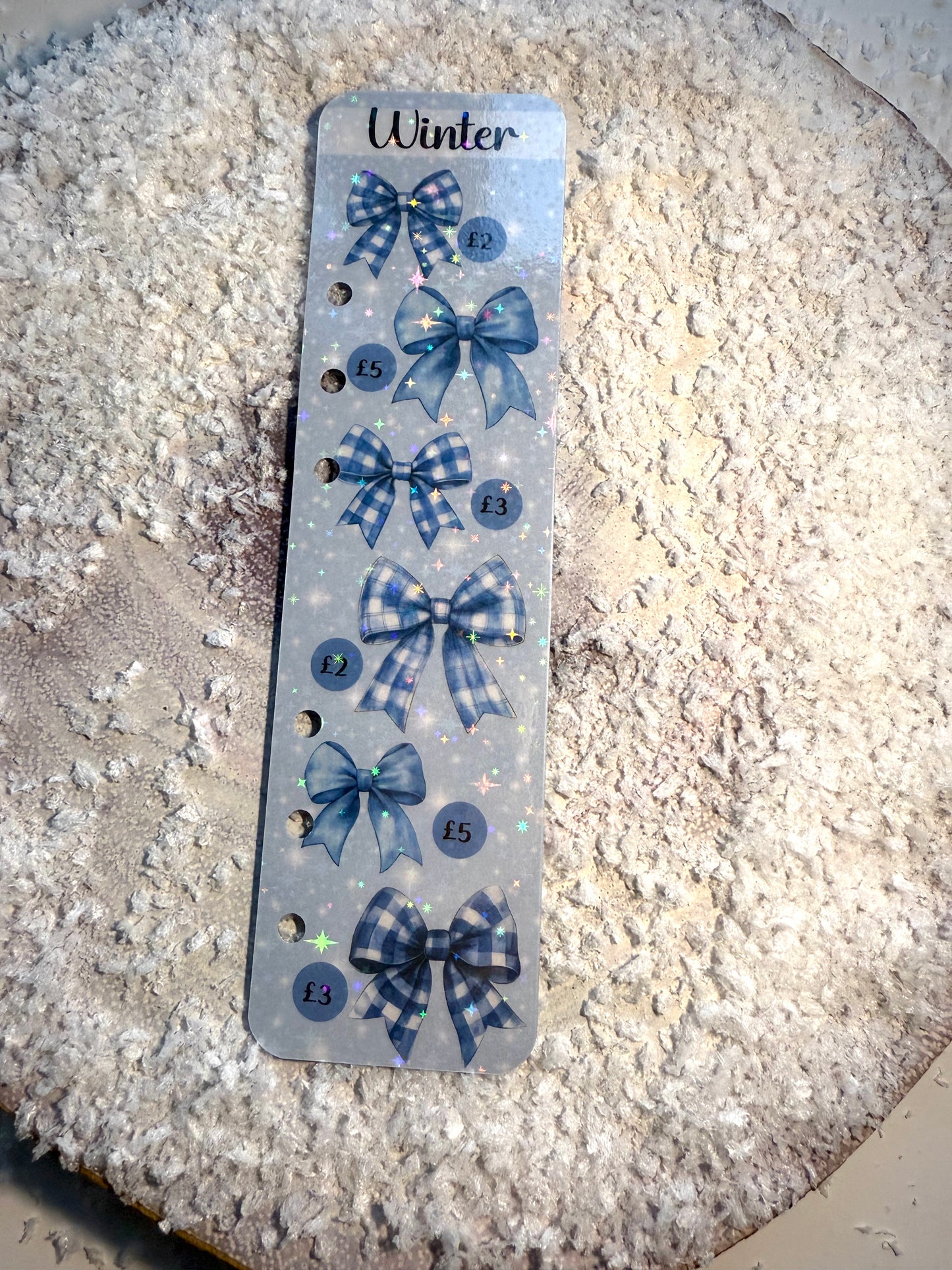 Winter Bow Binder Bookmark